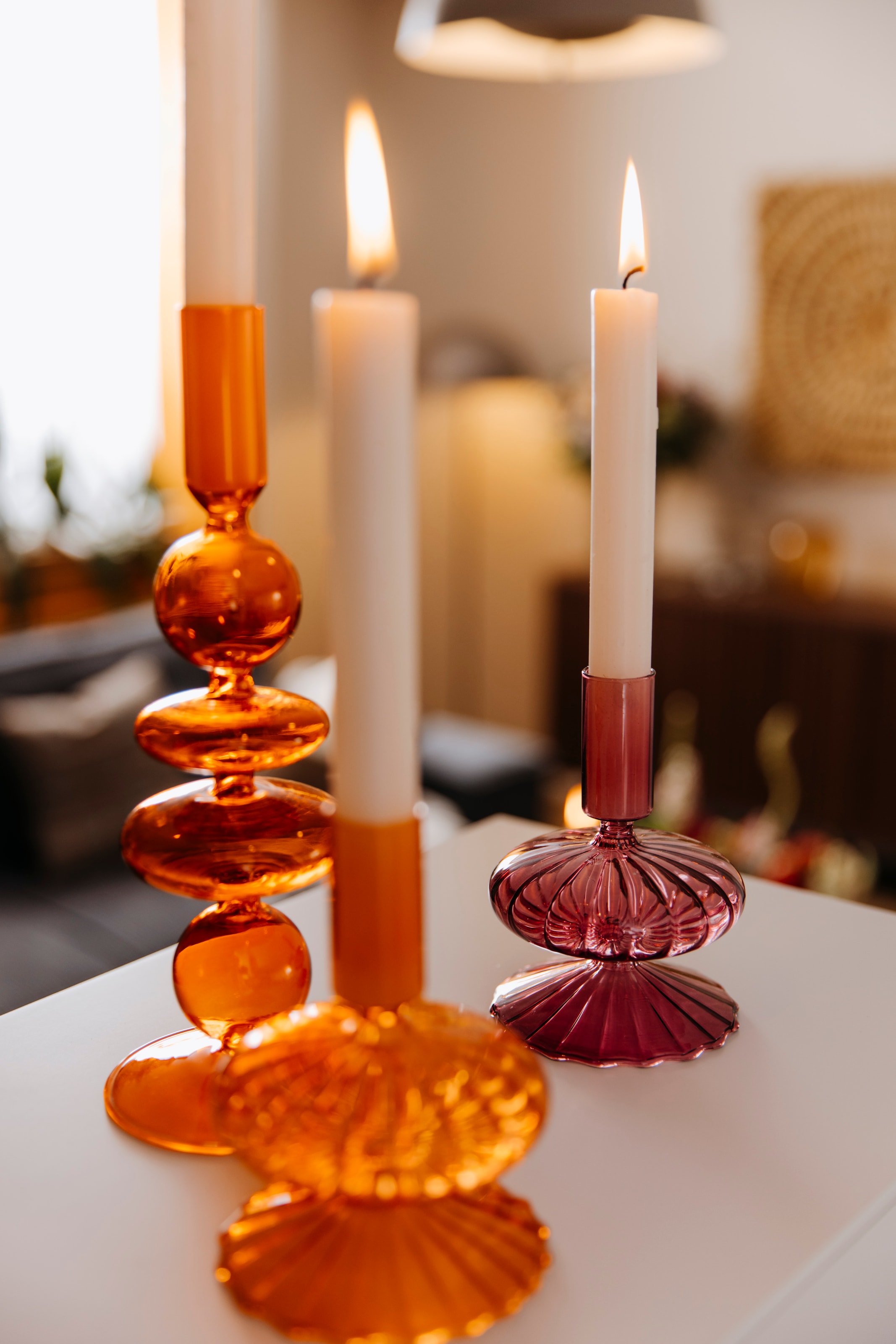 AM Design Kerzenleuchter »aus Glas«, (Set, 2 St.), Stabkerzenhalter, Höhe ca.  10 cm bequem bestellen | Windlichter