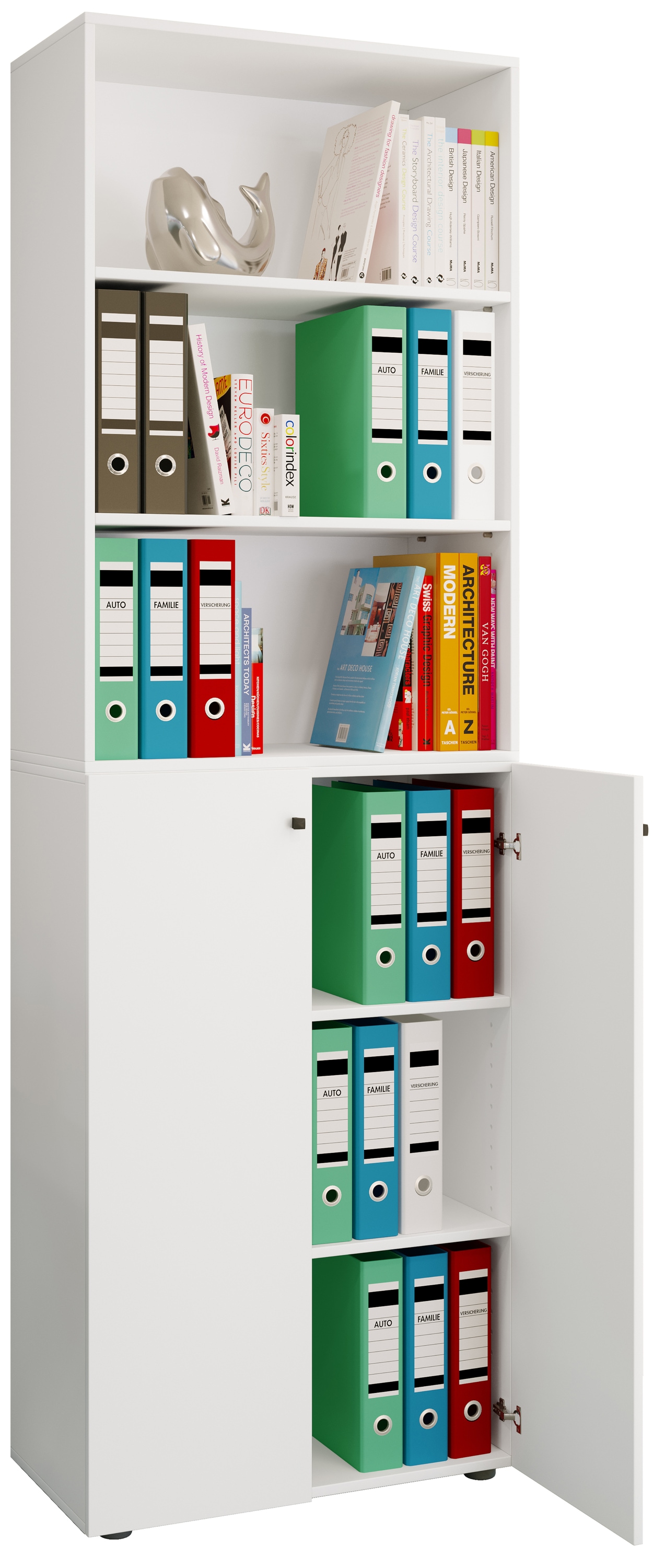 VCM Aktenschrank "Büroschrank Regal Ordner Aktenschrank Lona 6fach" 1 Stk. tlg.