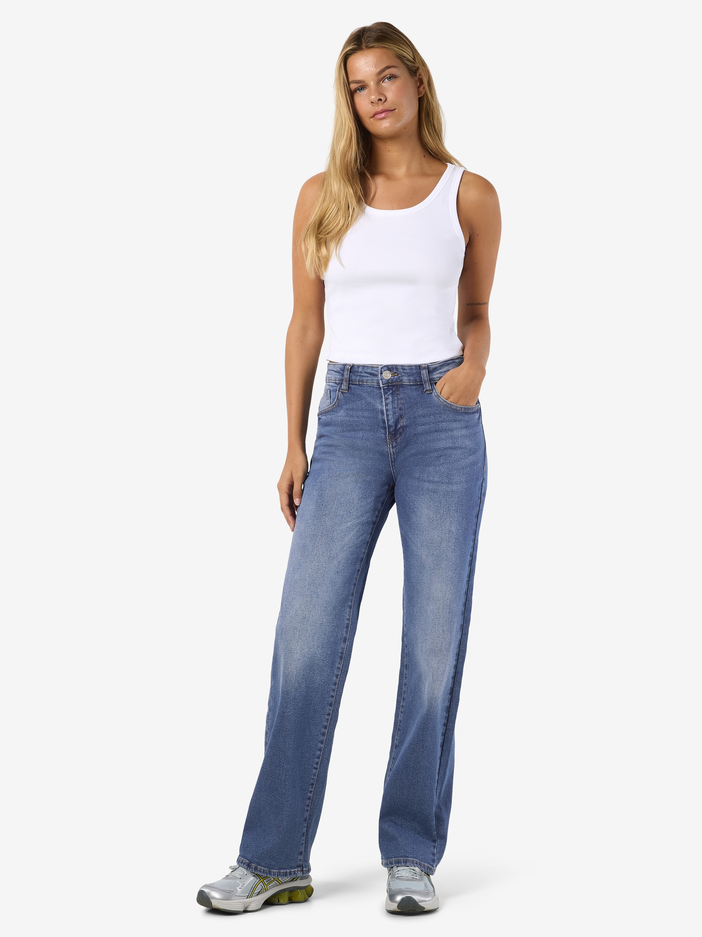 Noisy may Weite Jeans »NMYOLANDA NW WIDE JEANS AZ308MB FWD NOOS« extra lang