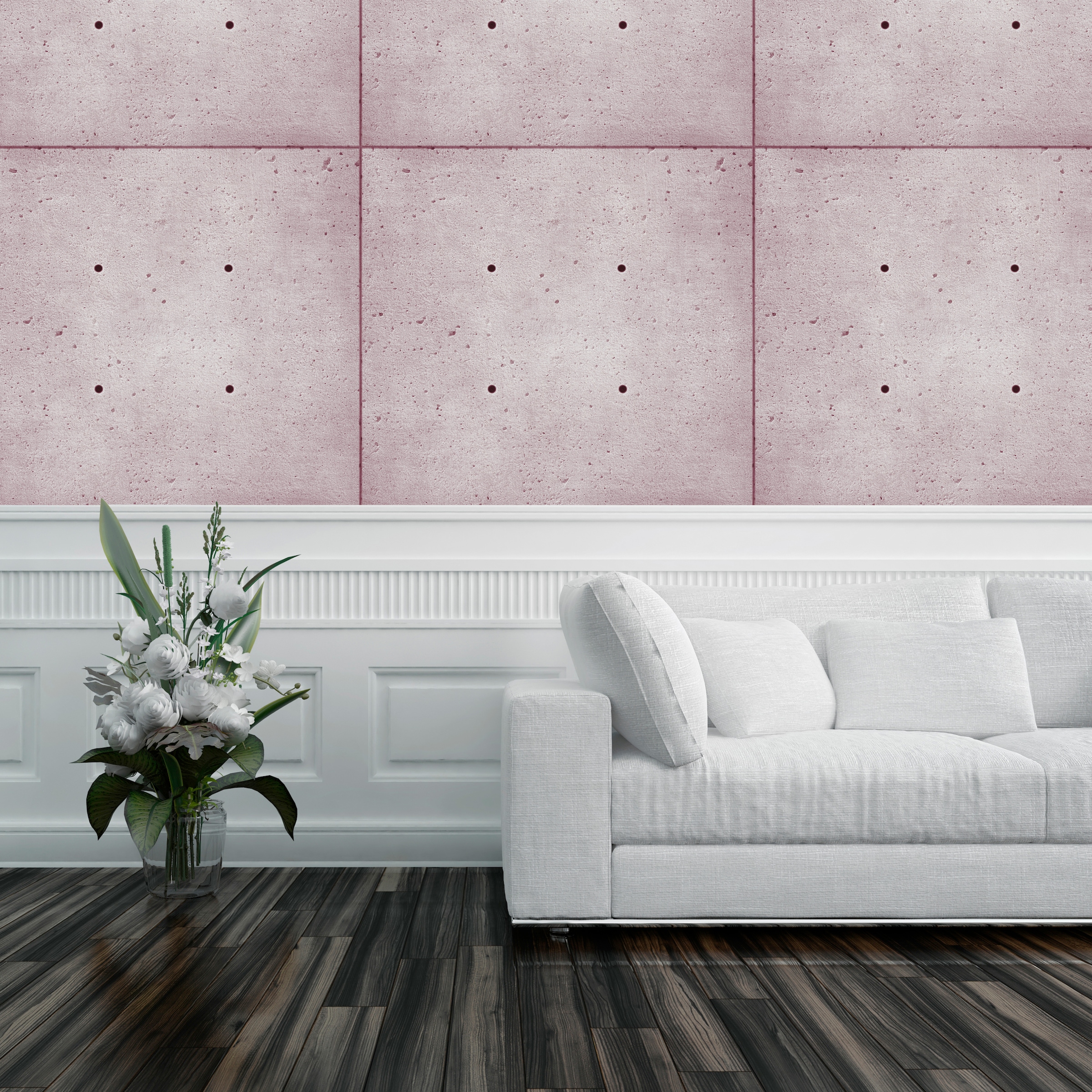 queence Vinyltapete »Abutto« Abriebeffekte | Steinoptik | bedruckt | clean | minimalistisch | unifarben glatt 90x250cm, selbstklebend, kinderleichte Anbringung, , Sticker