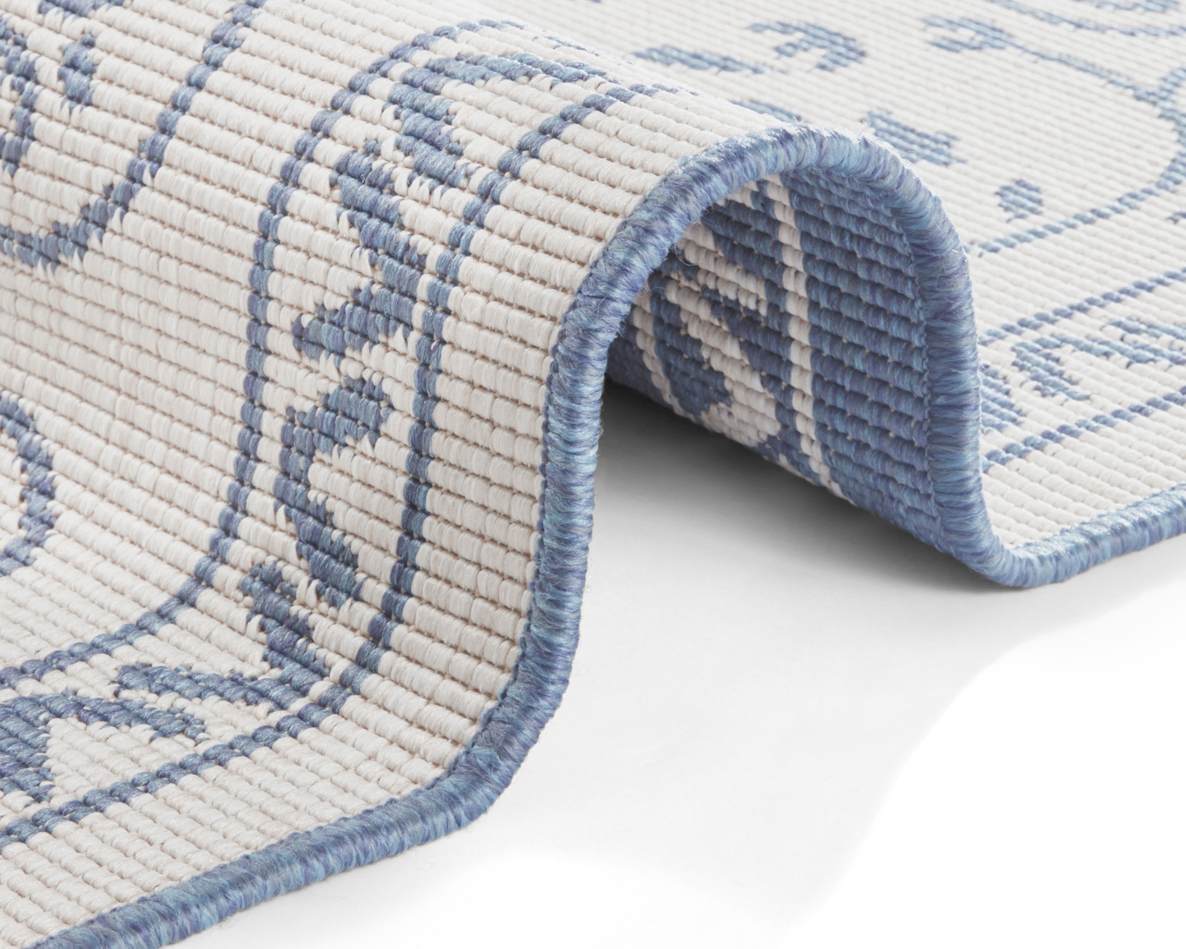 NORTHRUGS Teppich »LEYTE Wendeteppich«, rechteckig, 5 mm Höhe, In-& Outdoor, Teppich, Vintage, Wetterfest, Balkon, Garten, Wohnzimmer
