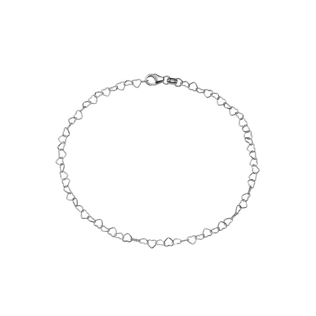 Firetti Fußkette »Schmuck Geschenk Silber 925 Körperschmuck Fantasie Herzen Liebe«