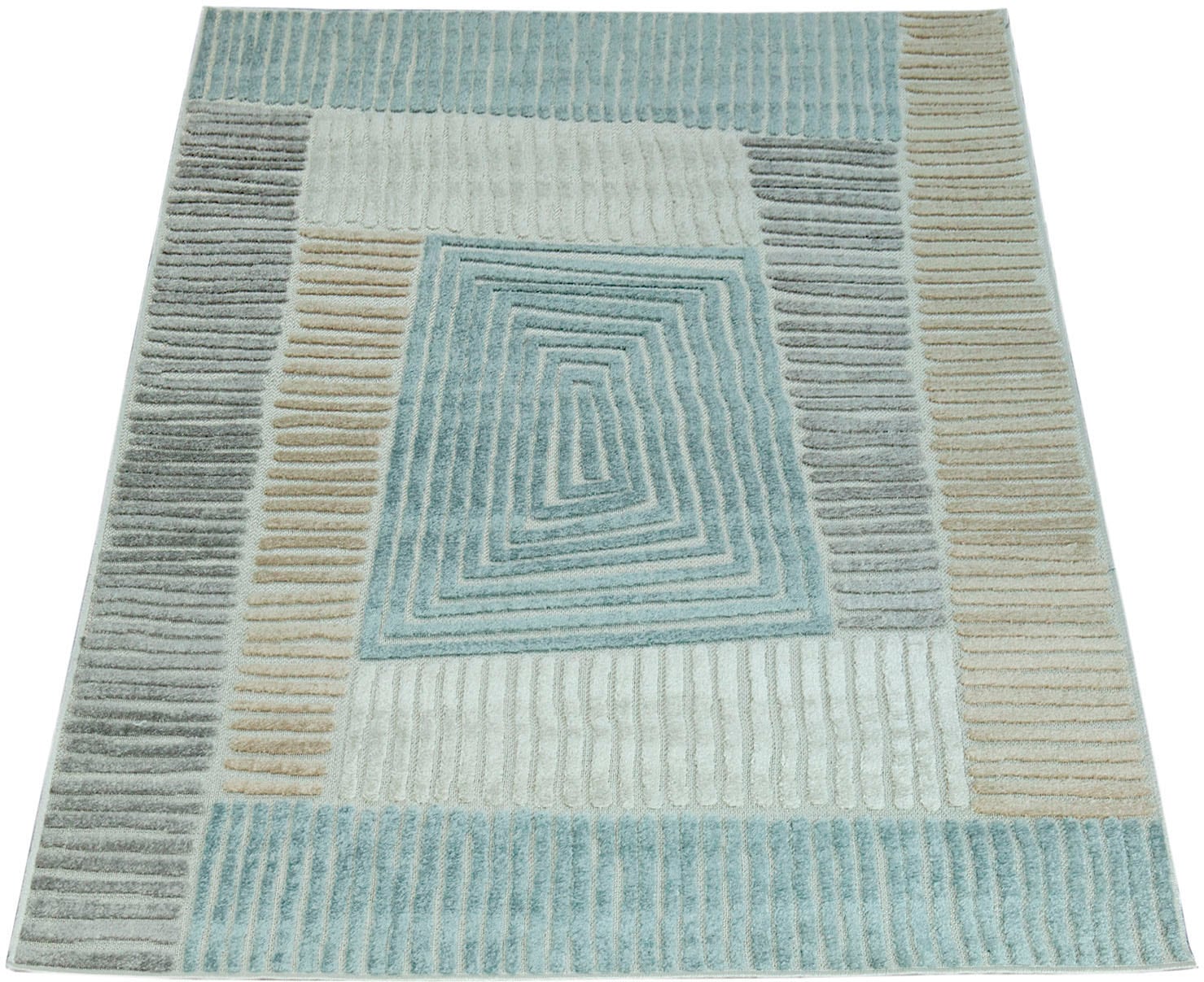 Paco Home Teppich »Stilo 850«, rechteckig, 12 mm Höhe, In- und Outdoor geeignet, Wohnzimmer