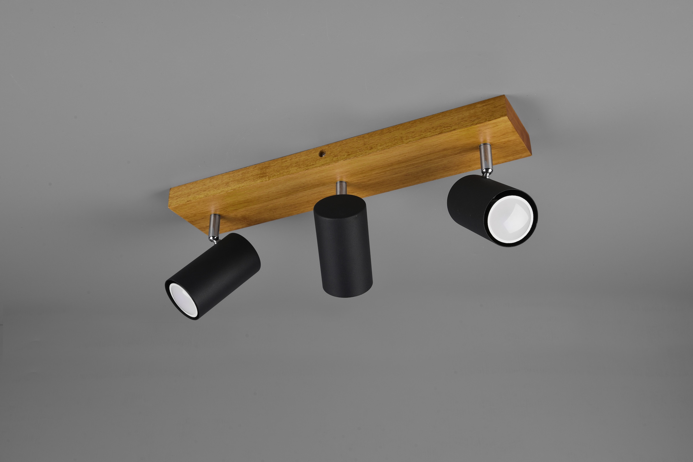 TRIO Leuchten Deckenstrahler »Marley« GU10 1 Stk. mit Holz Baldachin, Strahler dreh- und schwenkbar