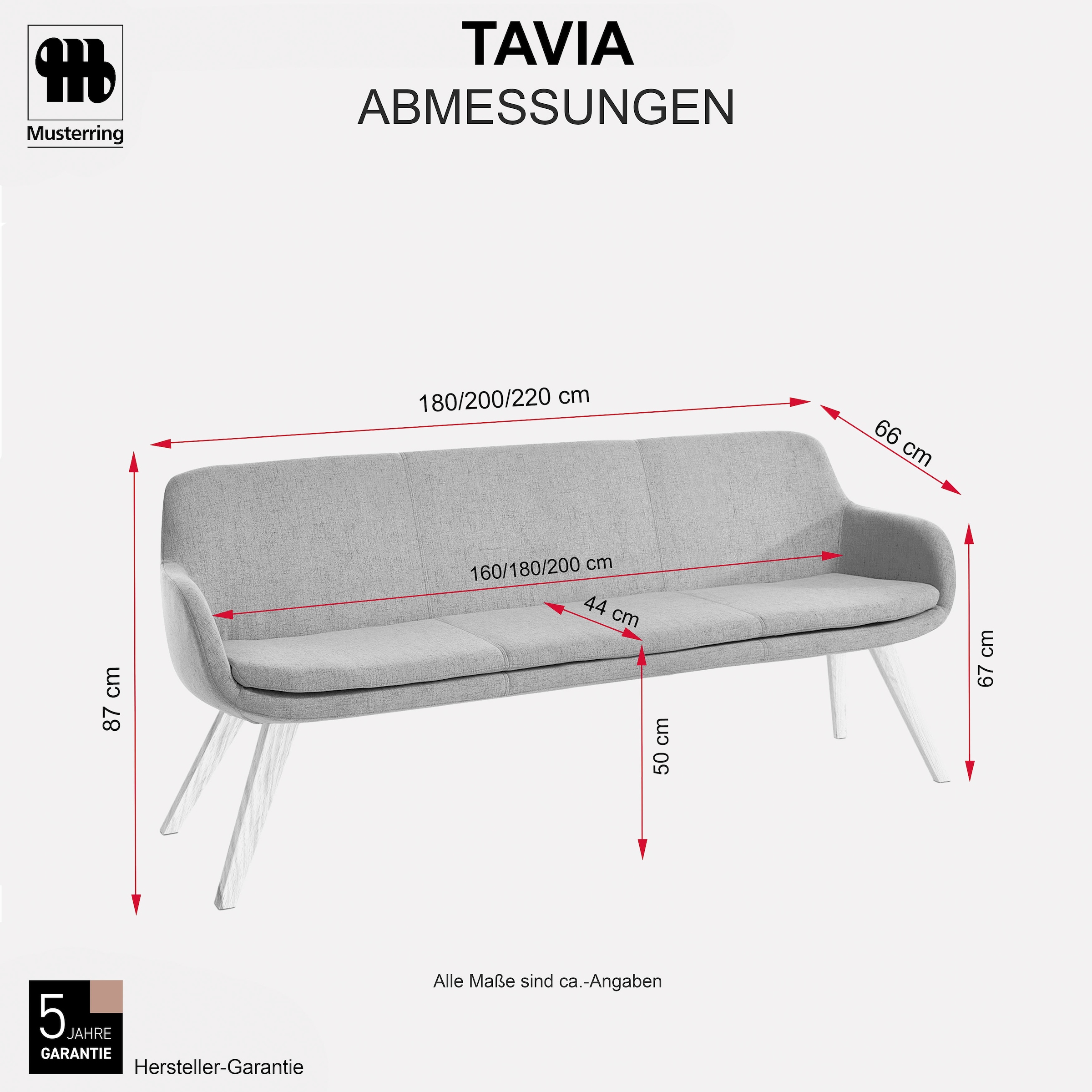 Musterring Essbank »Tavia« Stativgestell Wildeiche massiv geölt, Breite 180, 200 oder 220 cm