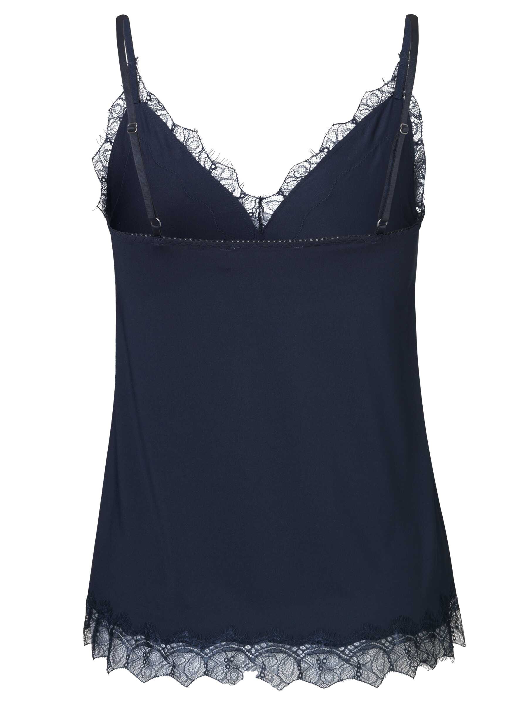 rosemunde Spaghettitop »Billie Strap Top« Vintage-Spitzenbesatz an Ausschnitt und Saum, feminin