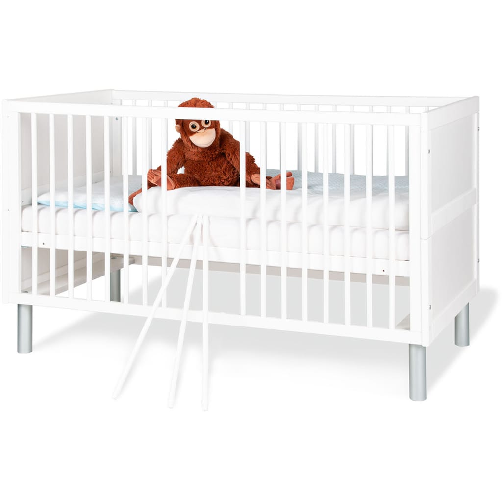 Pinolino® Babyzimmer-Komplettset »Jarle breit groß«, (Set, 3 St., Gitterbett, Wickelkommode, Kleiderschrank)