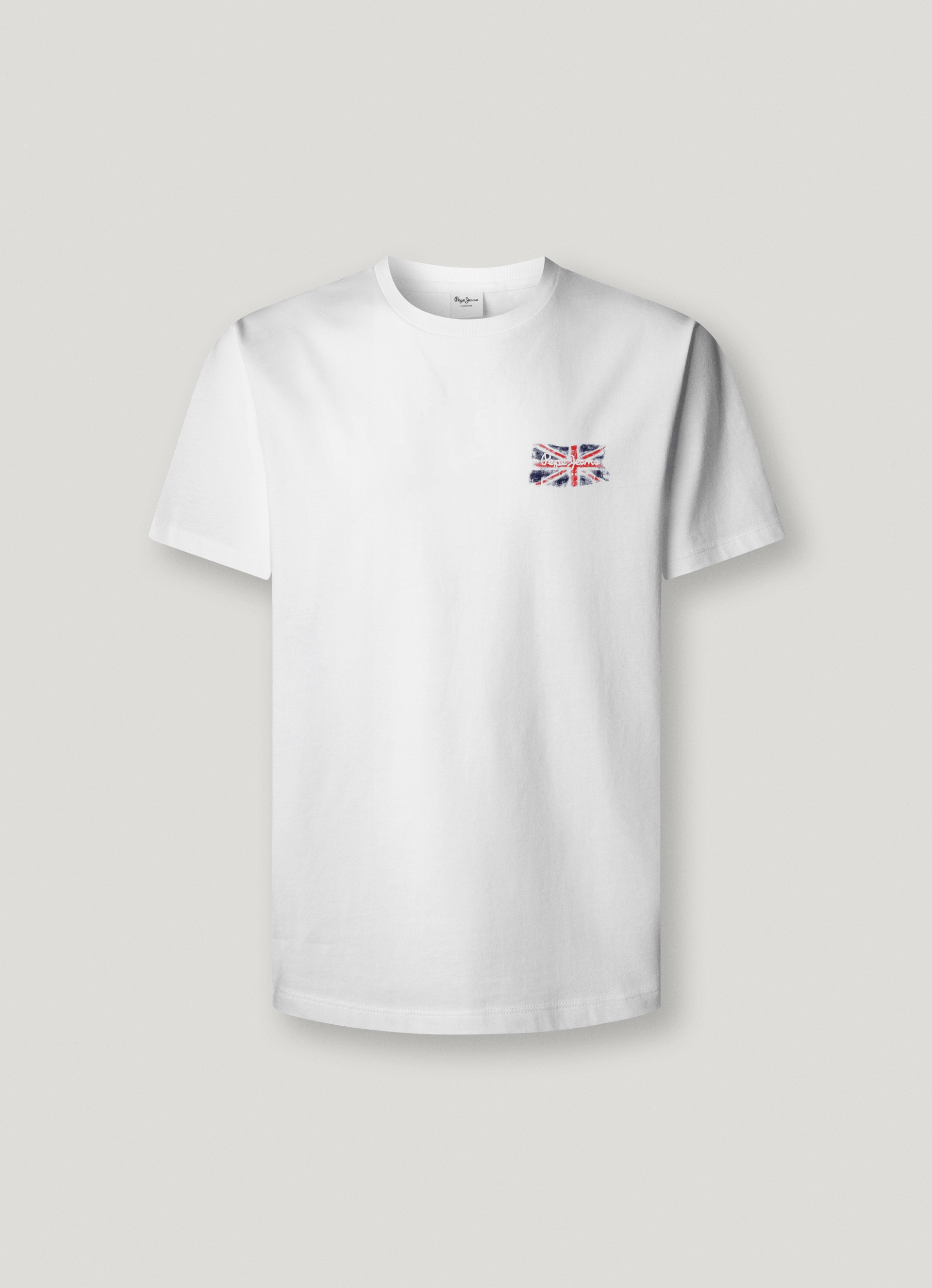 Pepe Jeans Langarmshirt »Small Flag« aus reiner Baumwolle, Rundhals