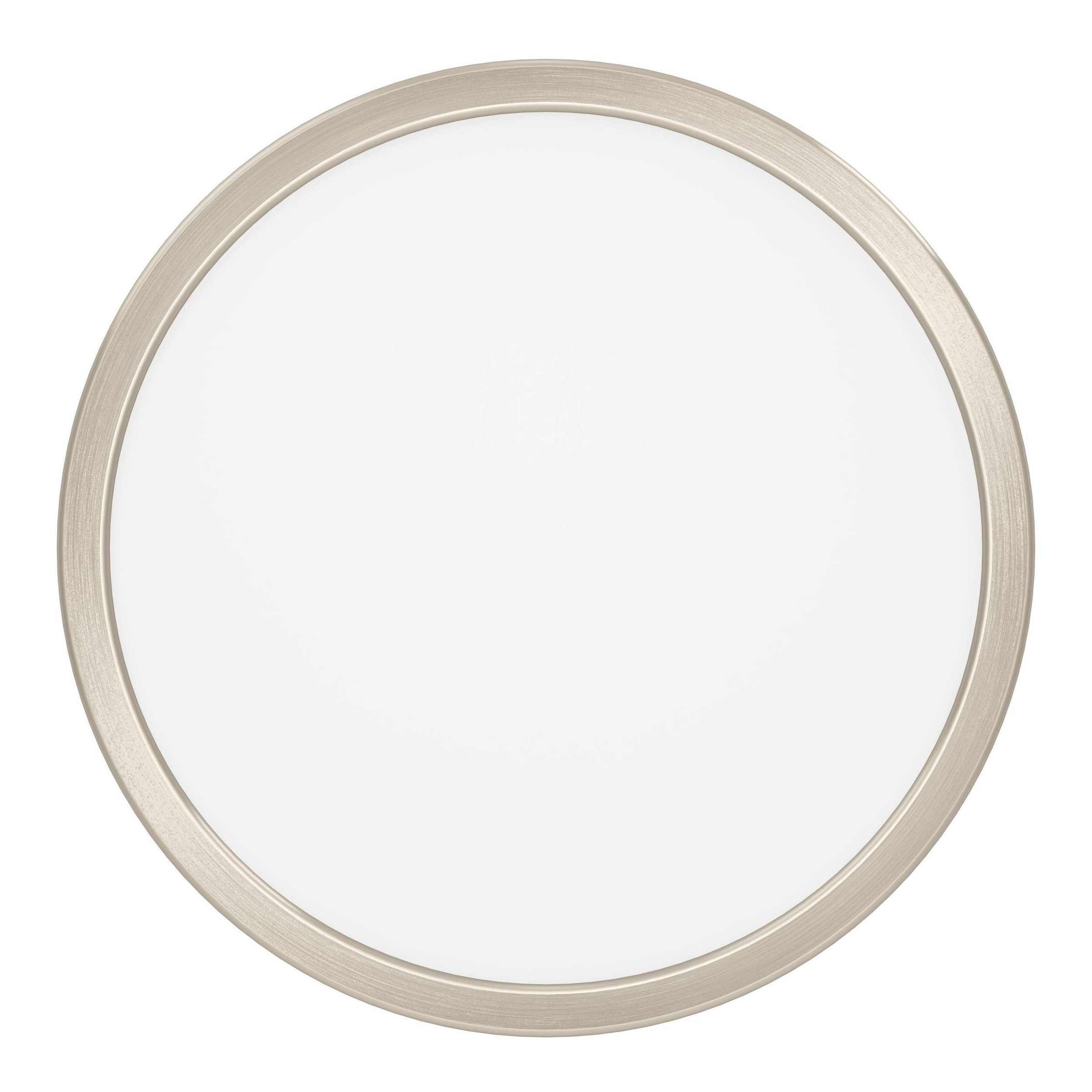 EGLO Aufbauleuchte »Fueva 6 Deckenleuchte, Badlampe Decke, Metall und Kunststoff, IP44« LED-Modul 1 Stk. Kaltweiß | Neutralweiß | Warmweiß Aufbauleuchte - H2,5 x Ø27,8 cm - nickel-matt - 14,2W inkl.