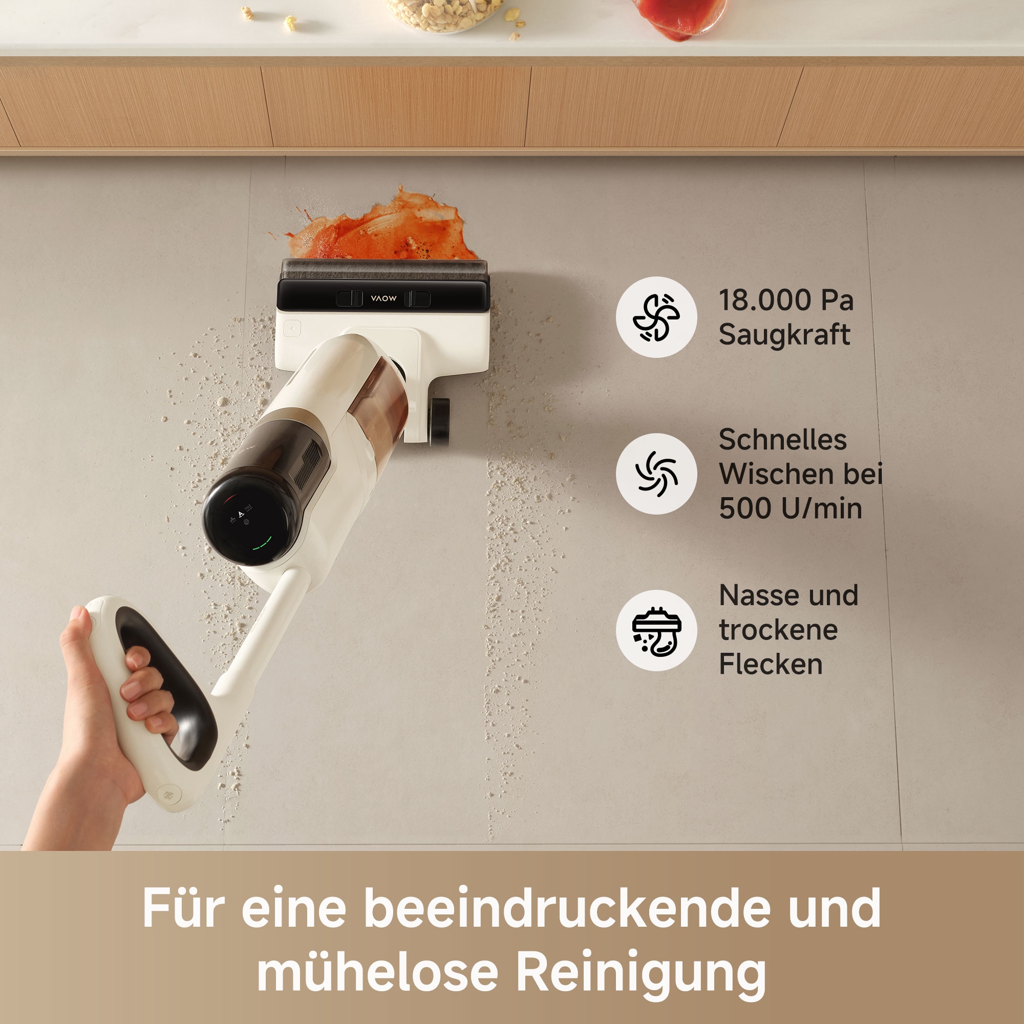 Mova Nass-Trocken-Sauger »Mova K30«, 18.000Pa Saugleistung / Selbstreinigung / Schmutzerkennung