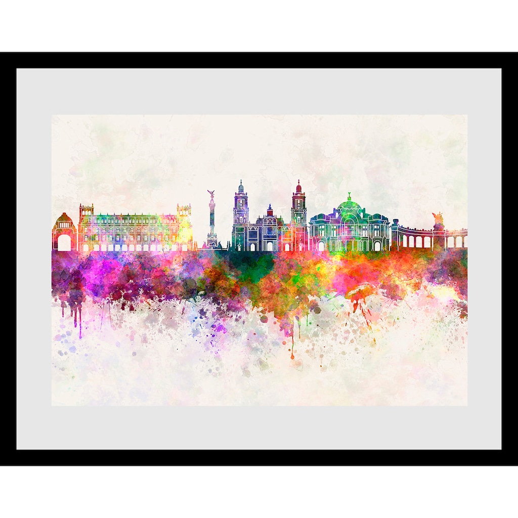 queence Bild »Skyline Color Splash«, Städte, (1 St.)