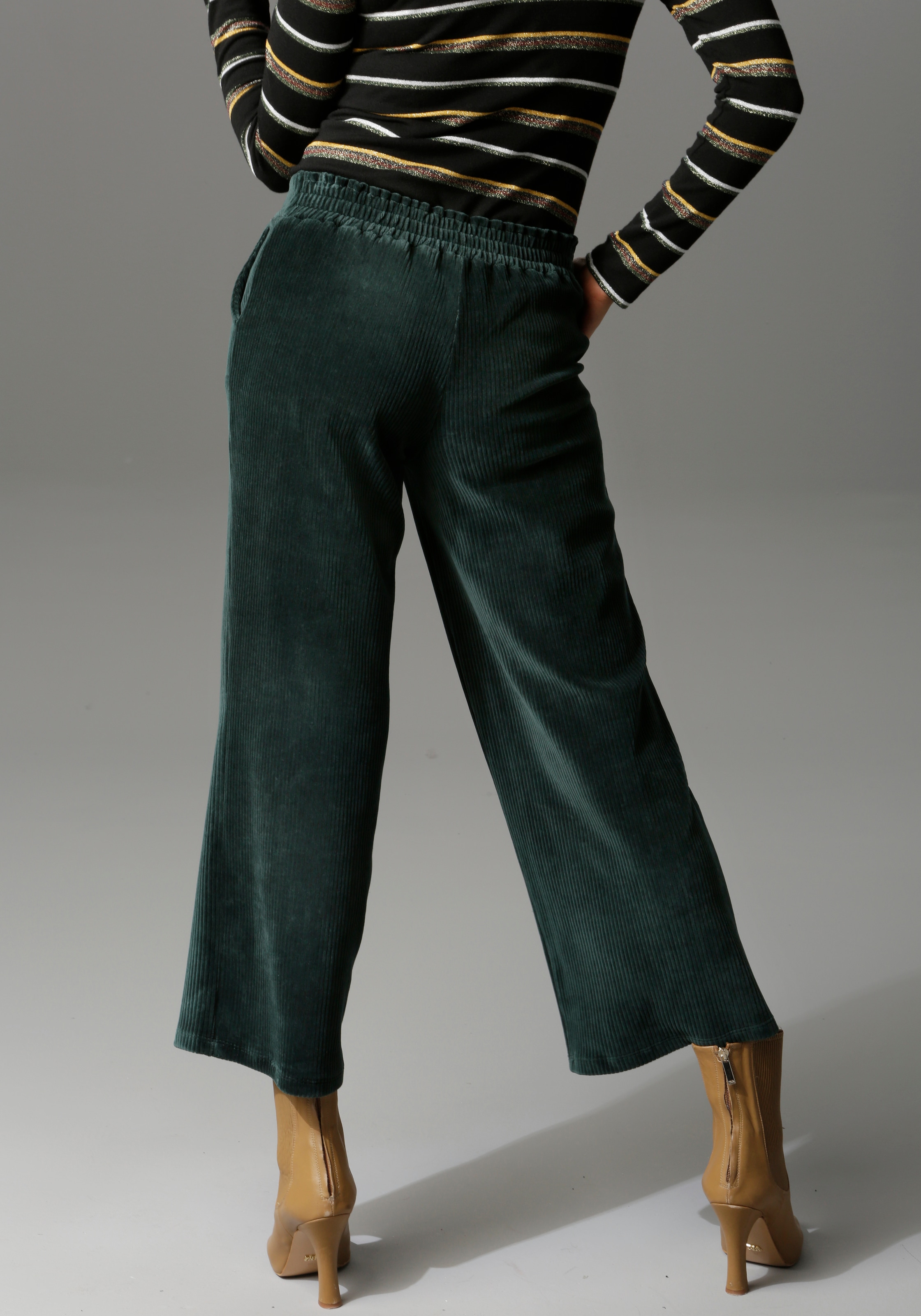 Cordhose, ♕ trendiger in Culotte-Form Aniston bei CASUAL