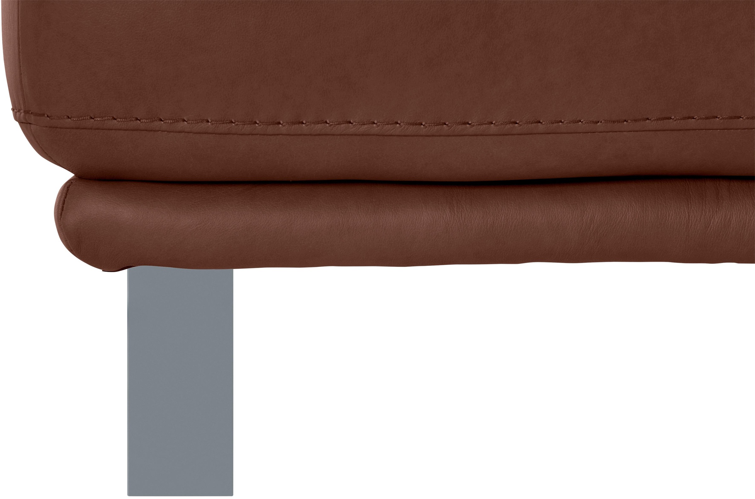 W.SCHILLIG Hocker »montanaa«, mit Metallkufen in Silber matt, Breite 71 cm