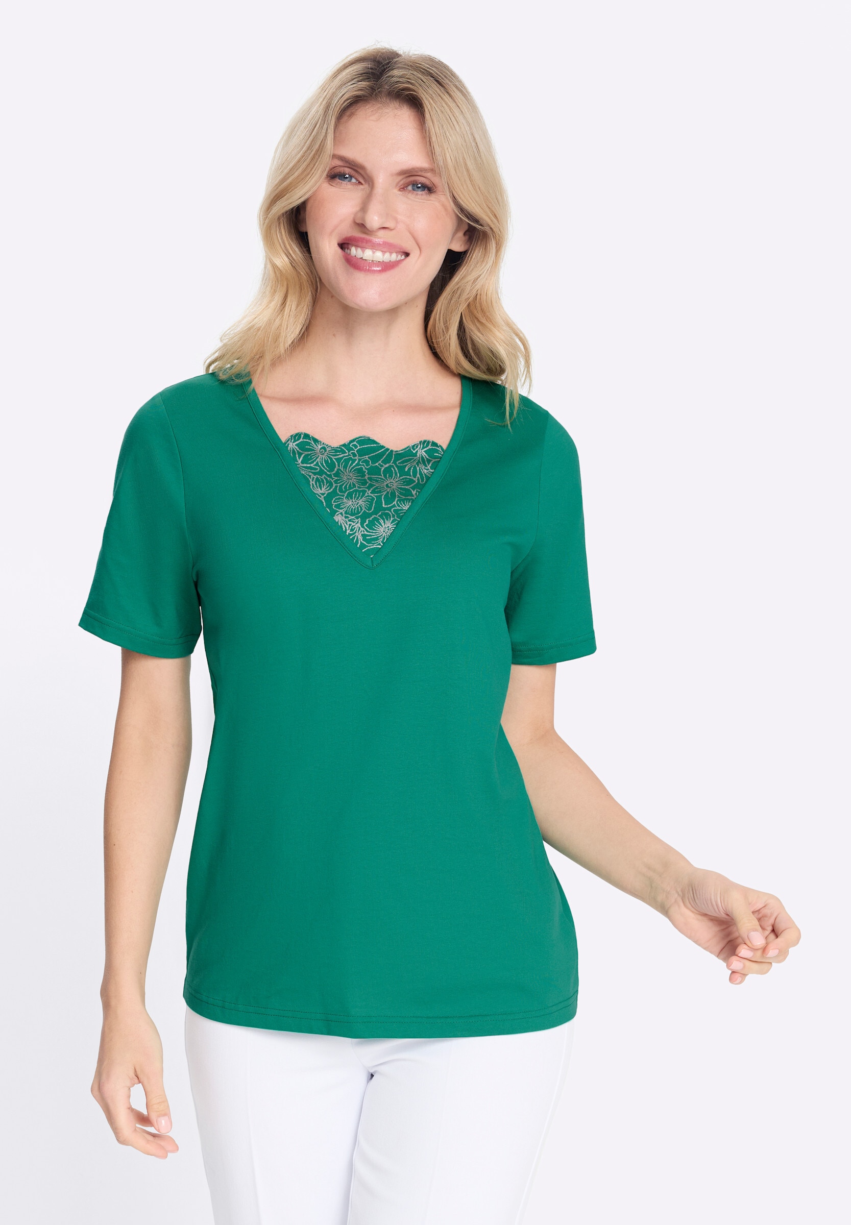 Sieh an! 2-in-1-Shirt »2-in-1-Shirt 2-in-1-Shirt mit Glitzerdruck«