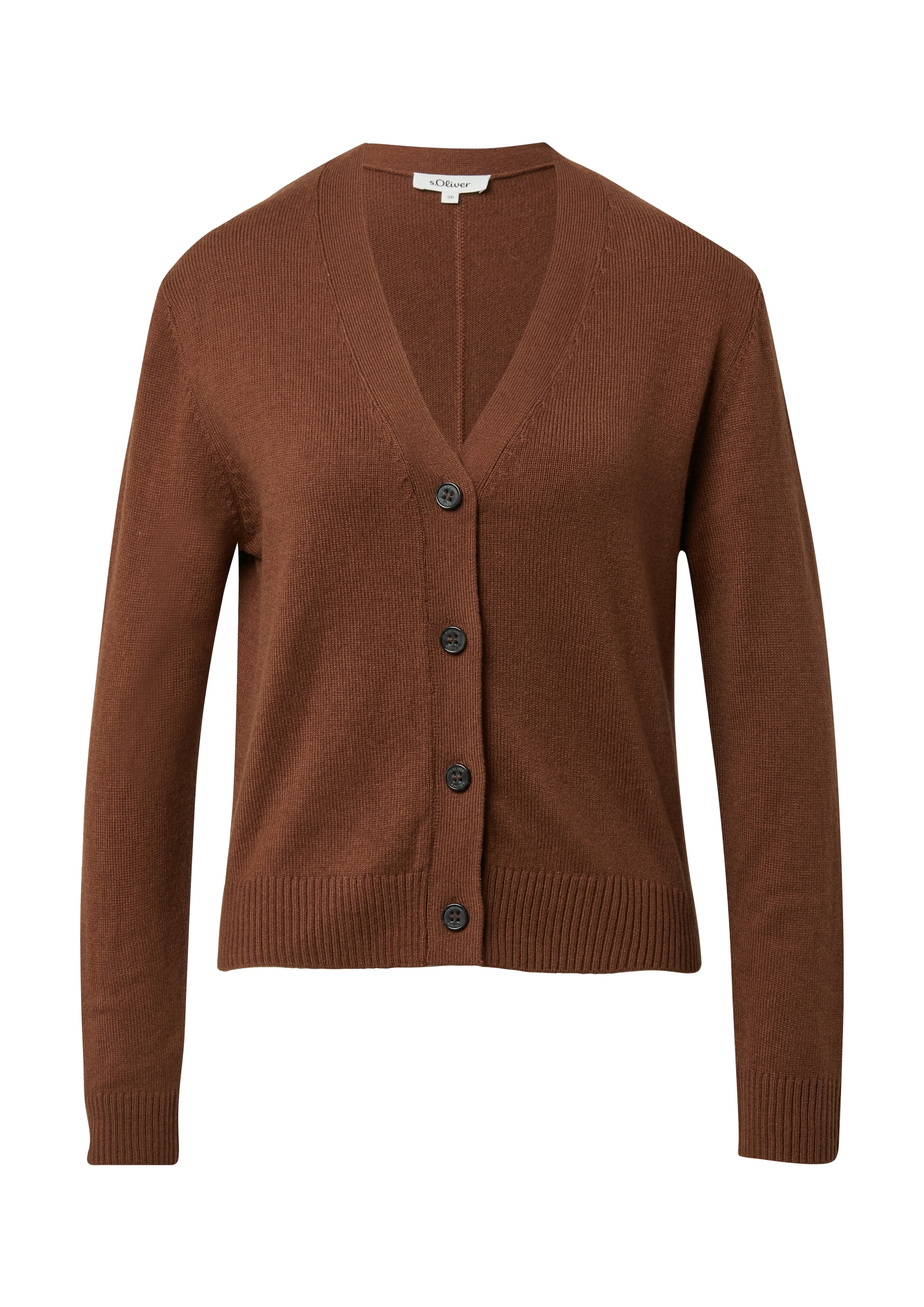 s.Oliver Strickjacke mit V-Ausschnitt und Knopfleiste
