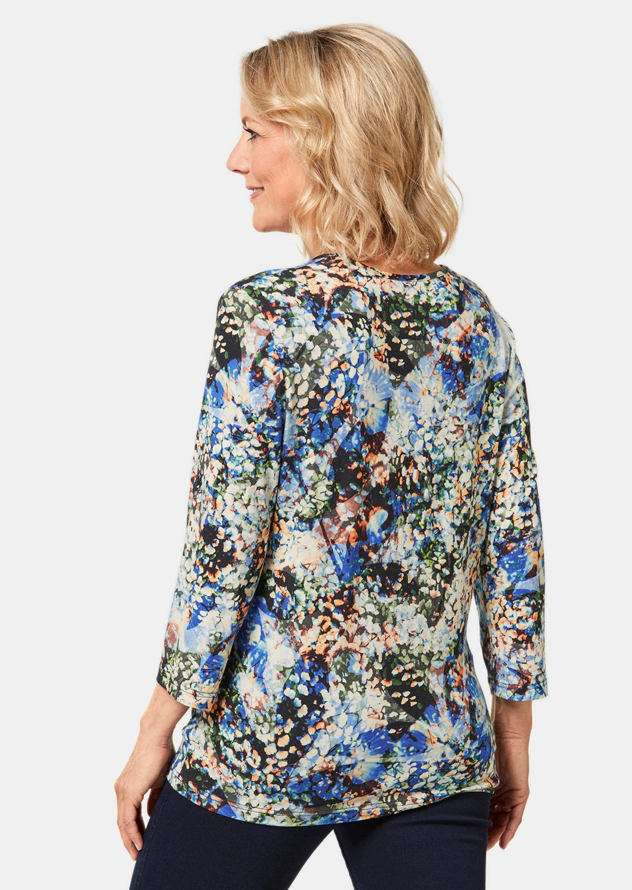 GOLDNER Print-Shirt »Kurzgröße Kurzgröße - Druckshirt in kraftvollen Farben«