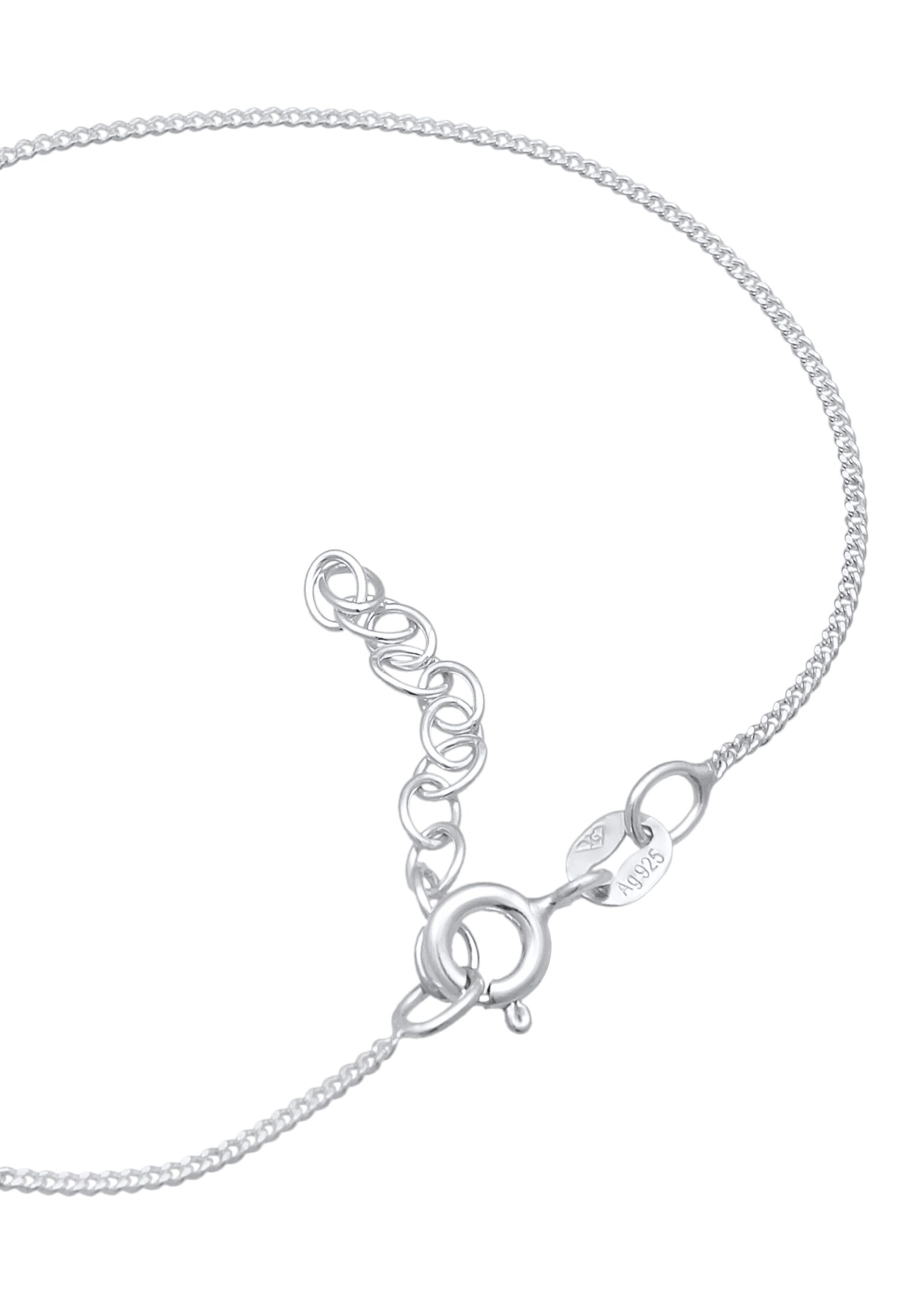Elli Armkette »Armband Herz Romantik Kristalle 925 Silber«