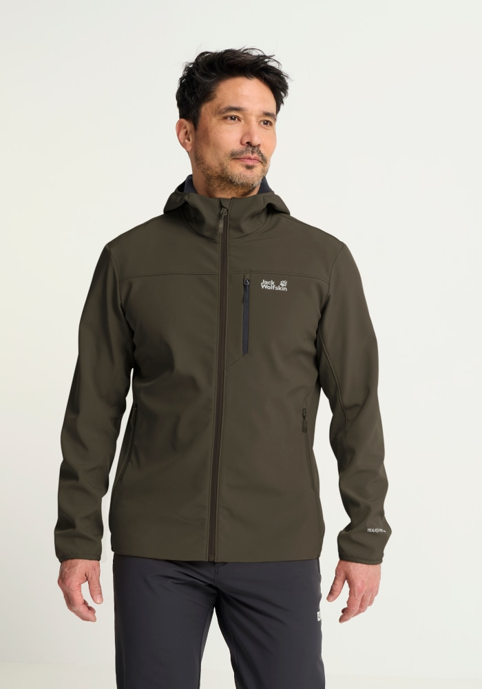 Jack Wolfskin Outdoorjacke »WILD WINDS HOODED JKT M« für Wandern und andere Aktivitäten im Freien