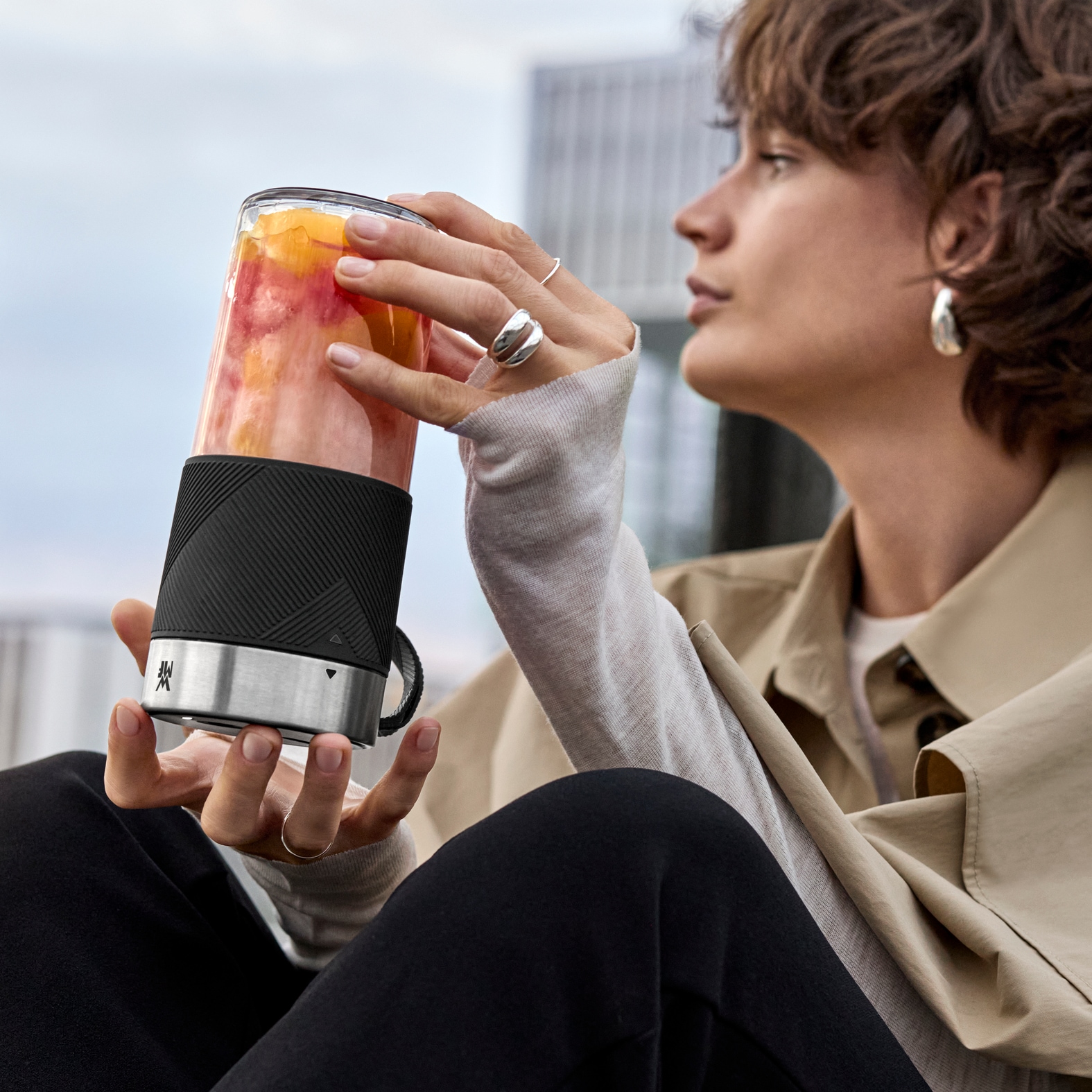 WMF Smoothie-Maker »KÜCHENminis Mix on the go« 50 W aufladbarer Mixer, tragbar und kompakt für unterwegs, leise Handhabung