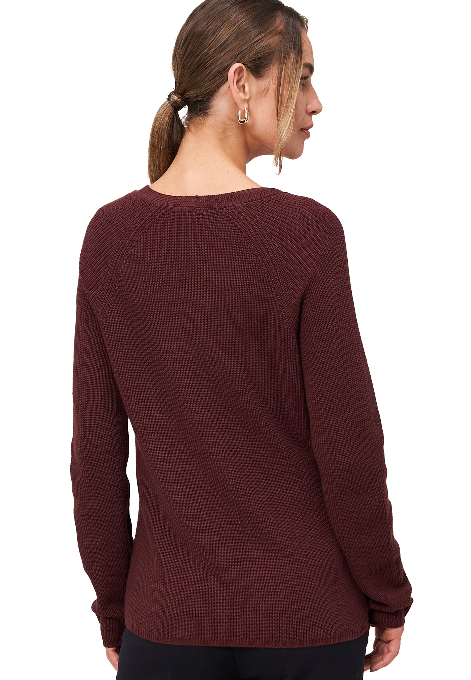 Zero Strickpullover »Strukturpullover mit V-Ausschnitt«