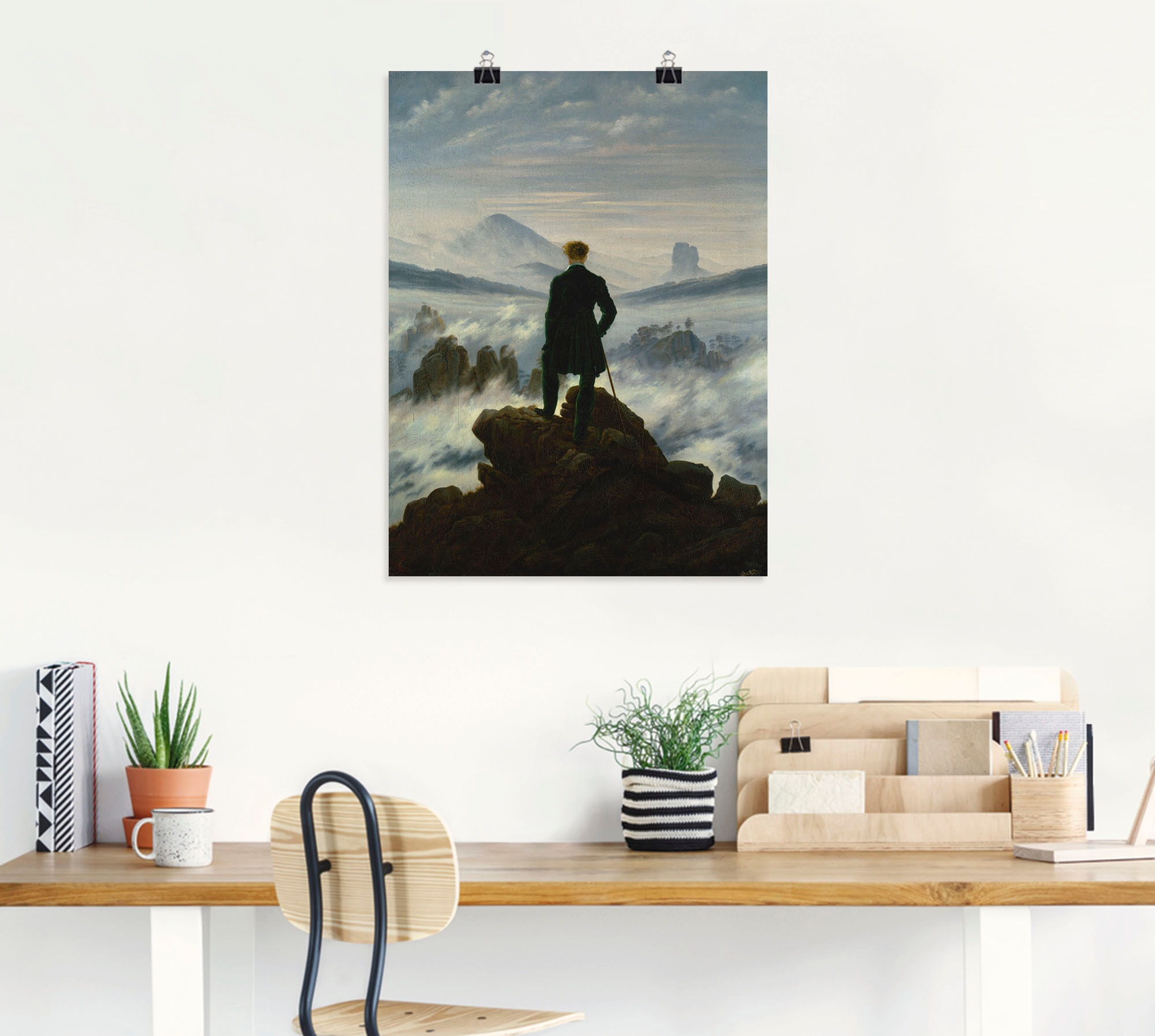 Artland Wandbild »Der Wanderer über dem Nebelmeer. Um 1818« Mann 1 Stk. tlg. als Leinwandbild, Poster in verschied. Größen