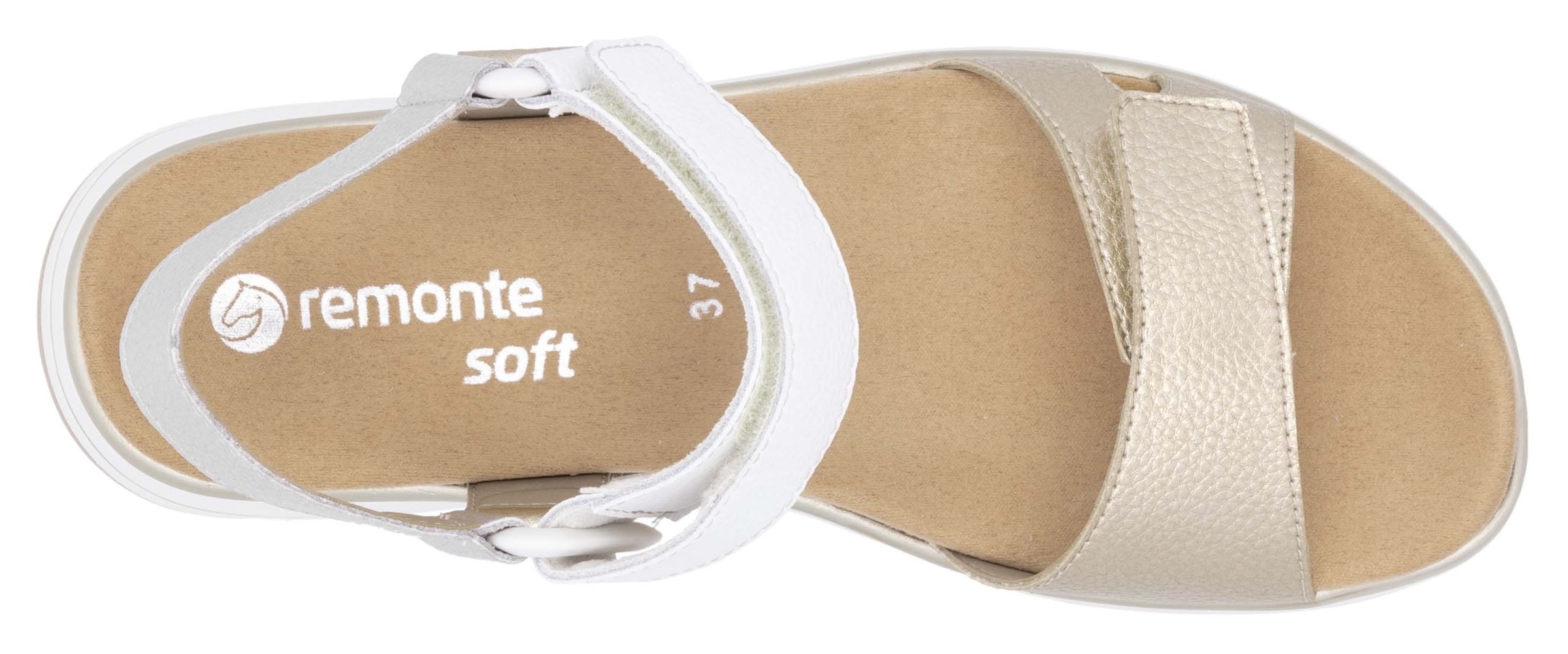 Remonte Riemchensandale »Elisabeth Hurley-Collection«, Keilabsatz, Klettschuh, Sandalette mit Plateausohle