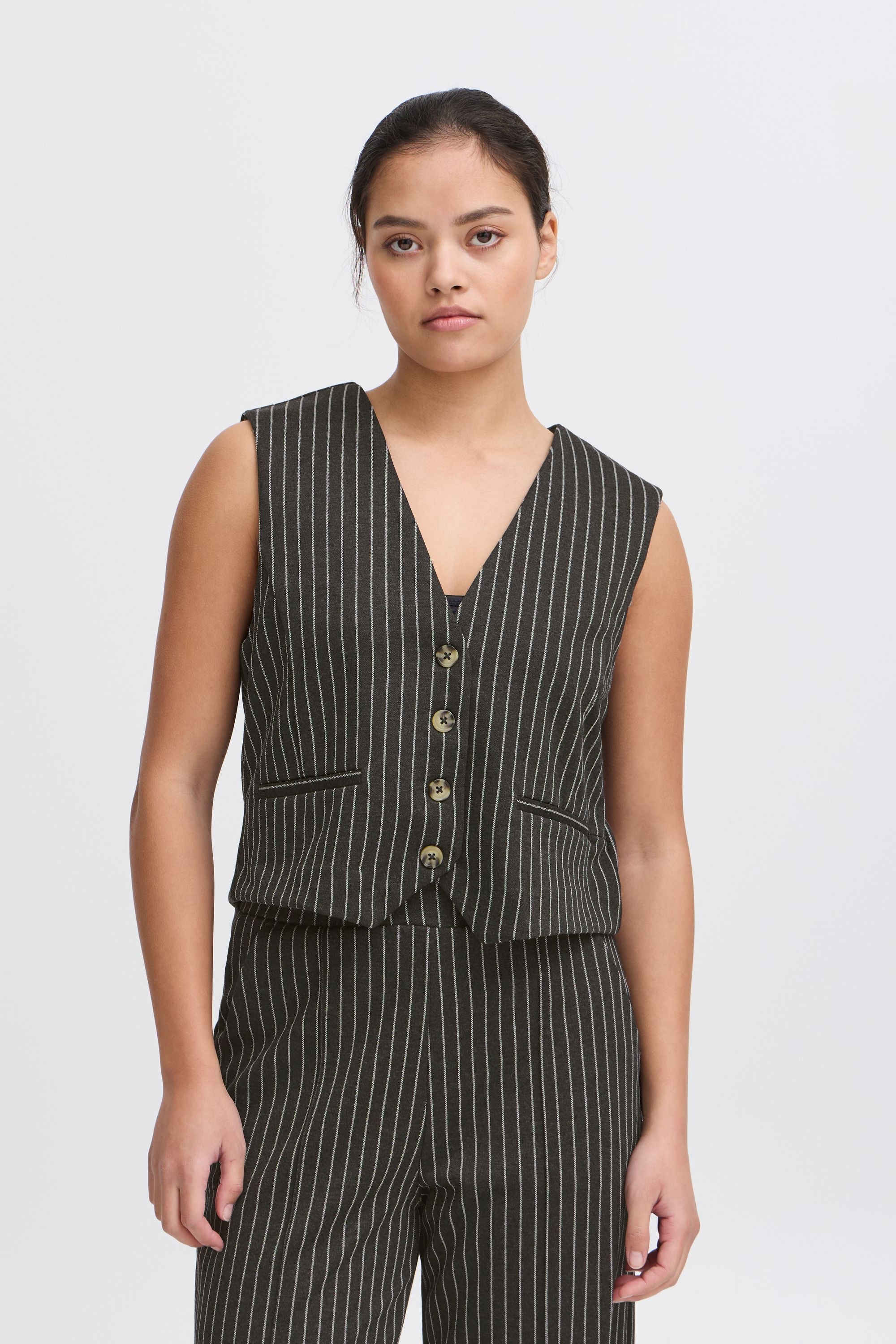 Ichi Sweatweste »Sweatweste IXKATE PINSTRIPED WA«