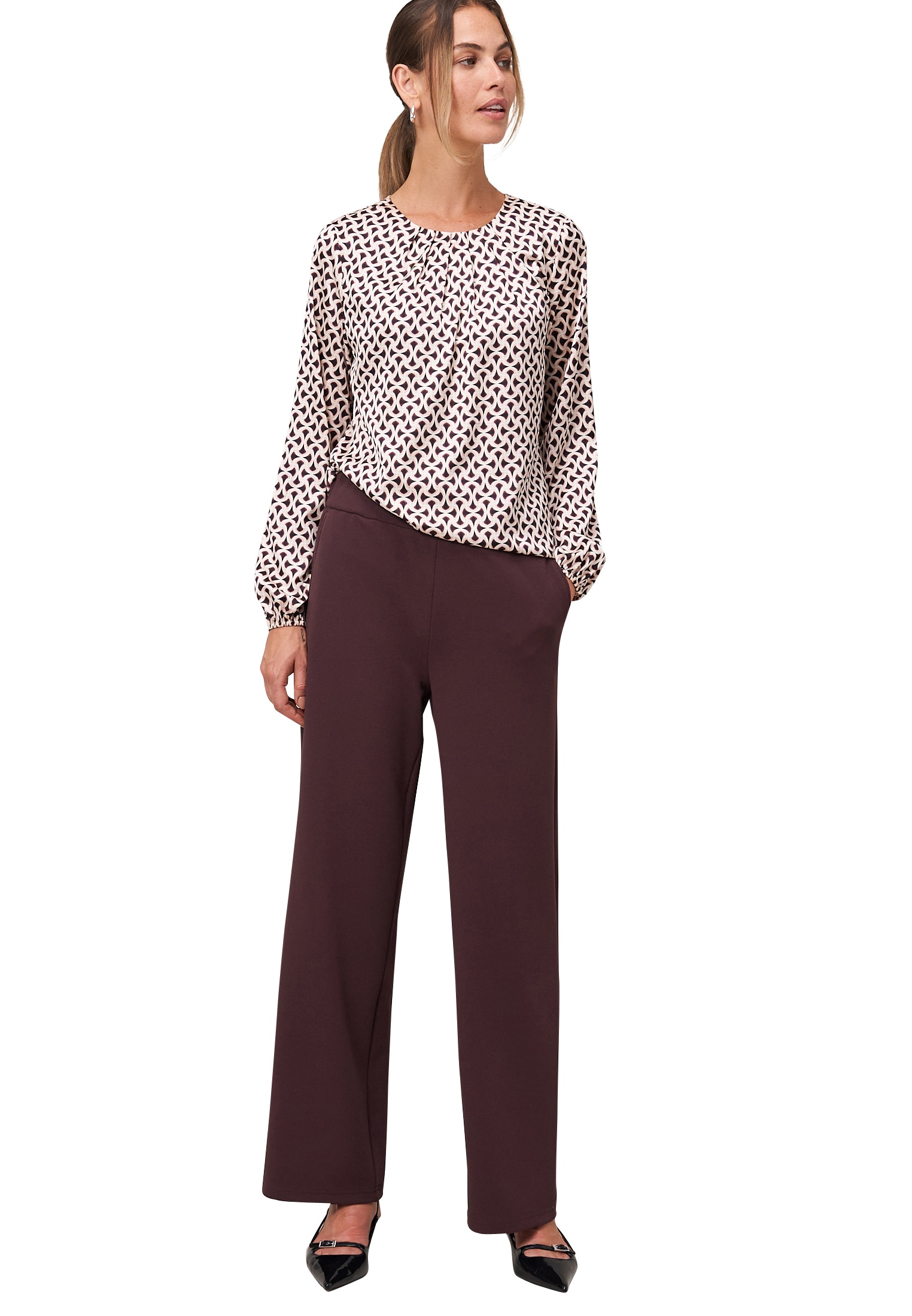 Zero Satinbluse »Satinbluse mit Druck«