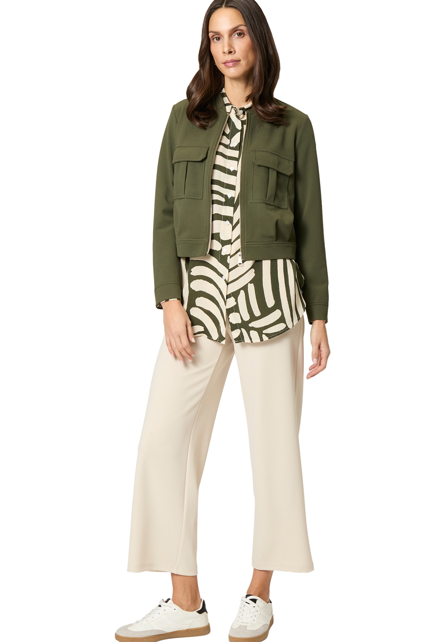 Zero Sweatblazer »Sweatjacke mit Klappentaschen«