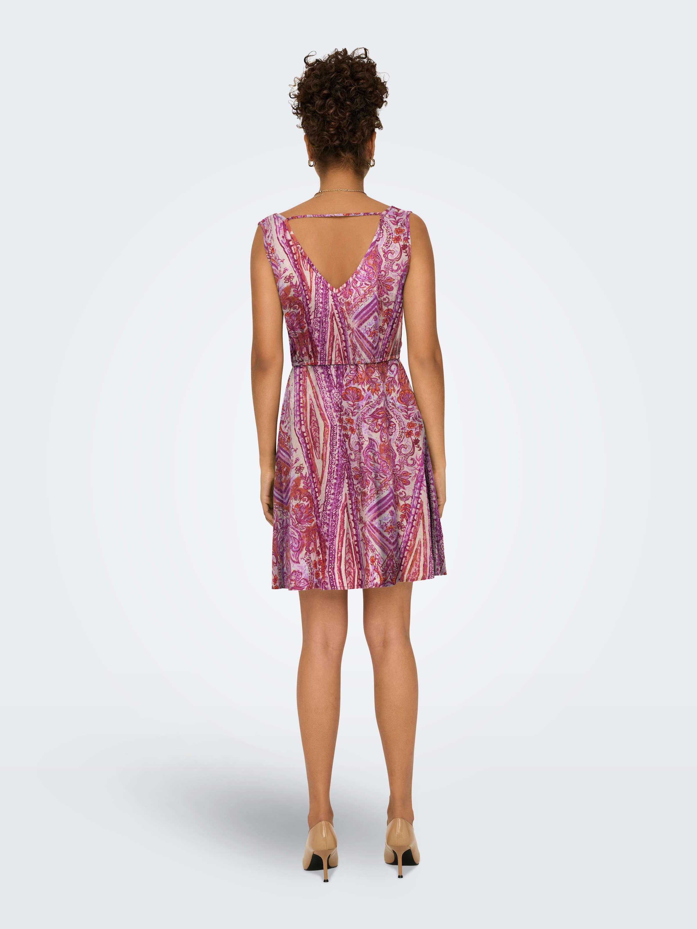 ONLY Minikleid »ONLNOVA LIFE VIS SARA STRING DRESS AOP«, Sommerkleid