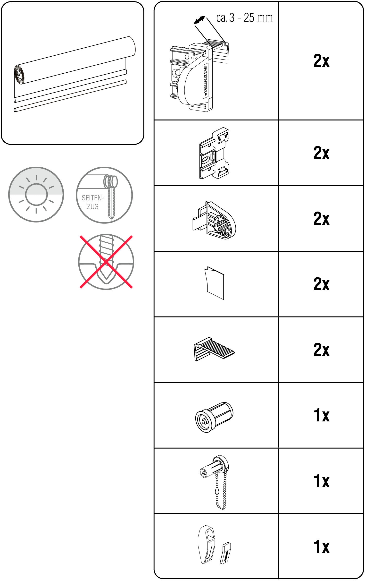 GARDINIA Seitenzugrollo »EASYFIX Rollo Uni« Lichtschutz ohne Bohren Schraubmontage möglich