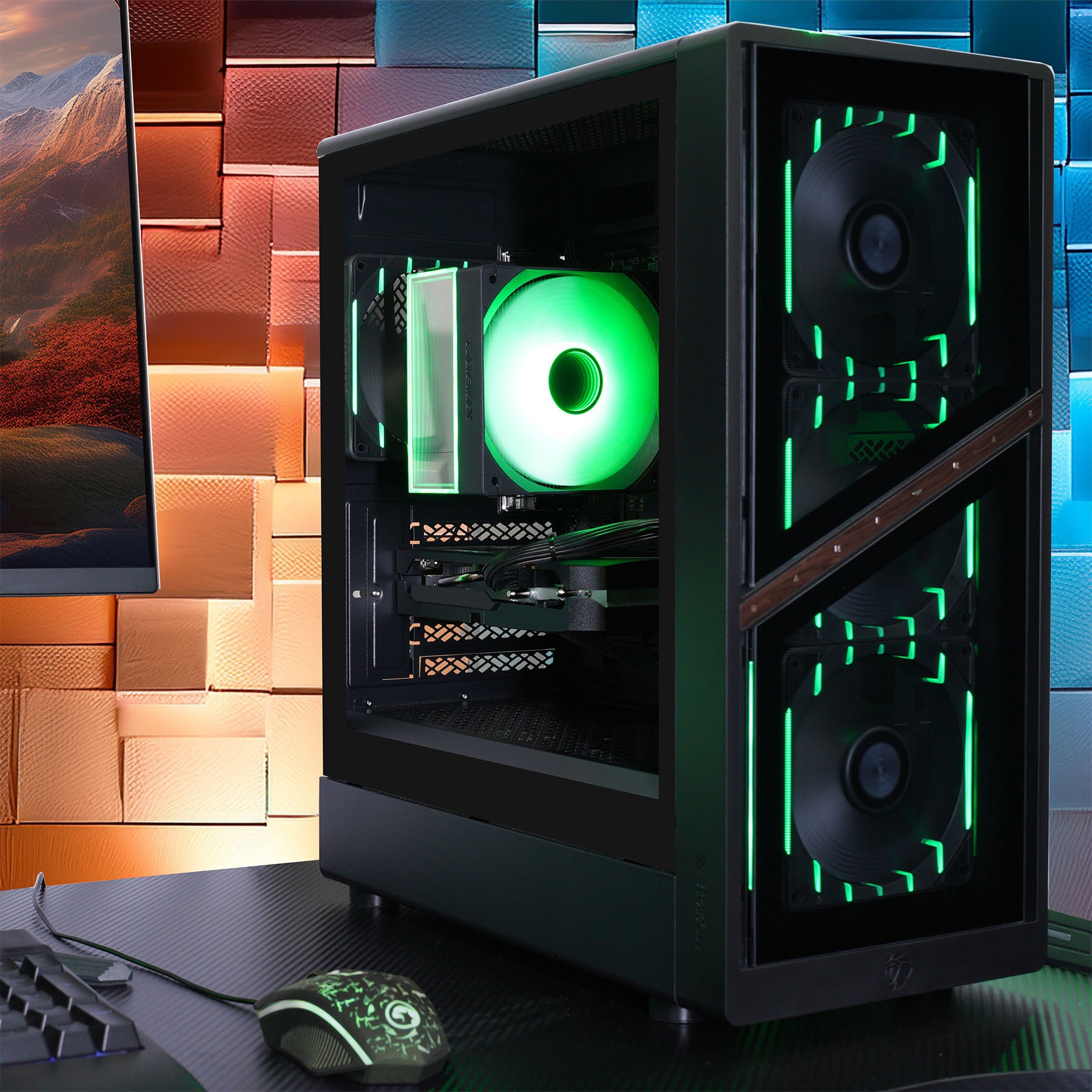 GAMEMAX Gaming-PC »AERIS GB 8199 AMD Ryzen 7 5700X 32GB 1TB SSD RX 9070« Windows 11