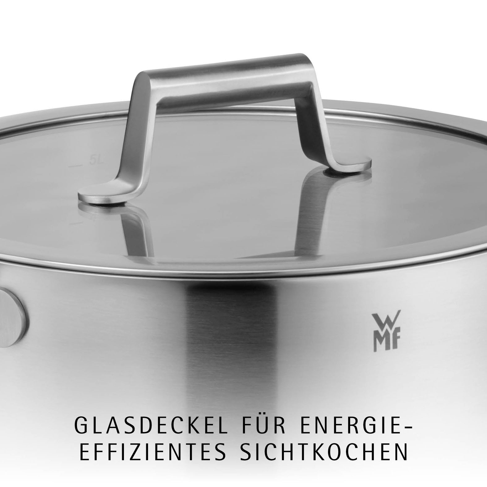 WMF Topf-Set »Comfort Line Induktion, Kochtopf Set mit Glasdeckel, mattiert« 3x Fleischtopf Ø /16/20/24cm, 1 Bratentopf Ø 20cm, 1 Kasserolle Ø16 cm,  Cromargan® Edelstahl Rostfrei 18/10