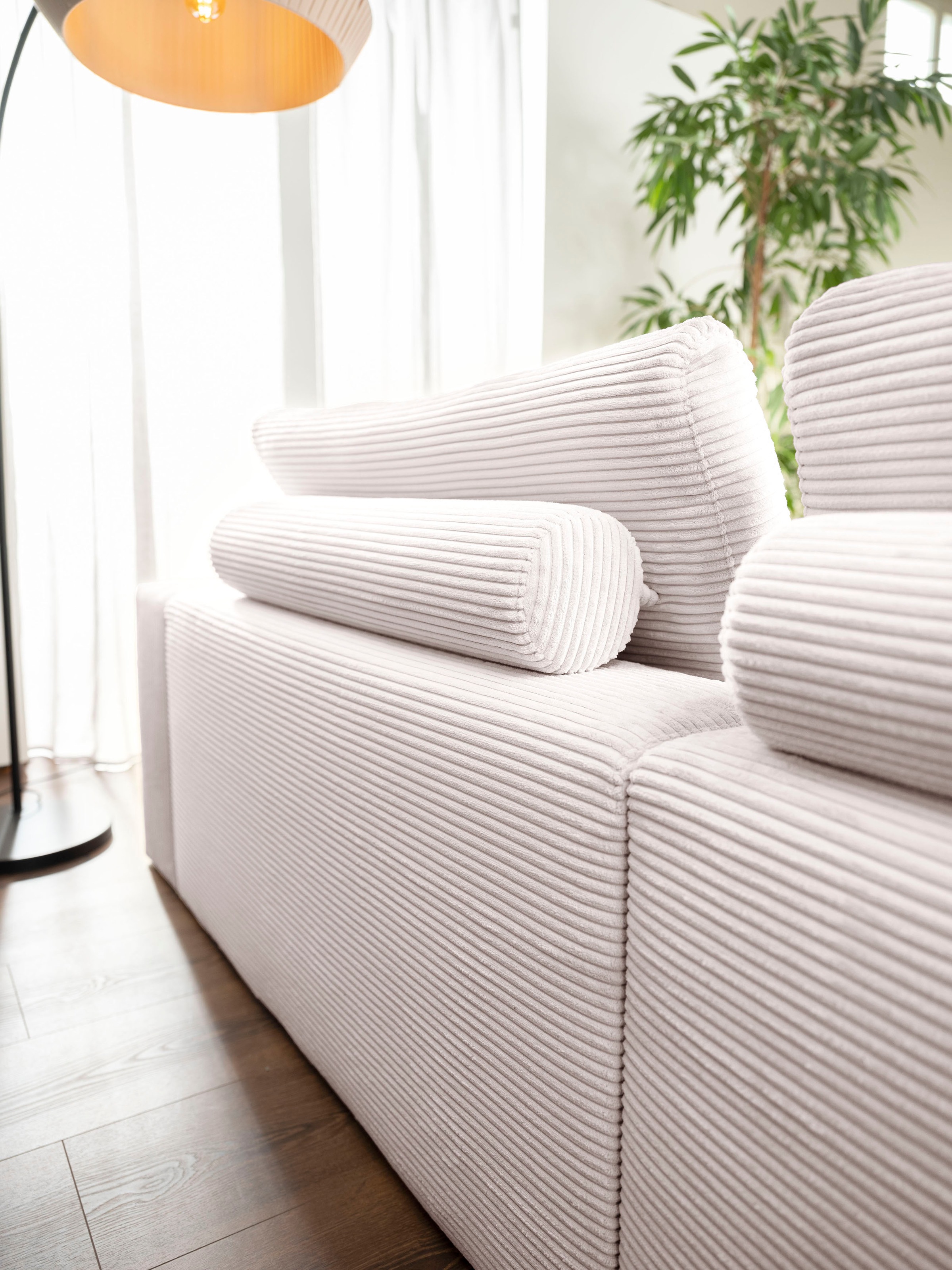 alina Ecksofa »Sandy«, mit Recamiere, in modernem Cordstoff
