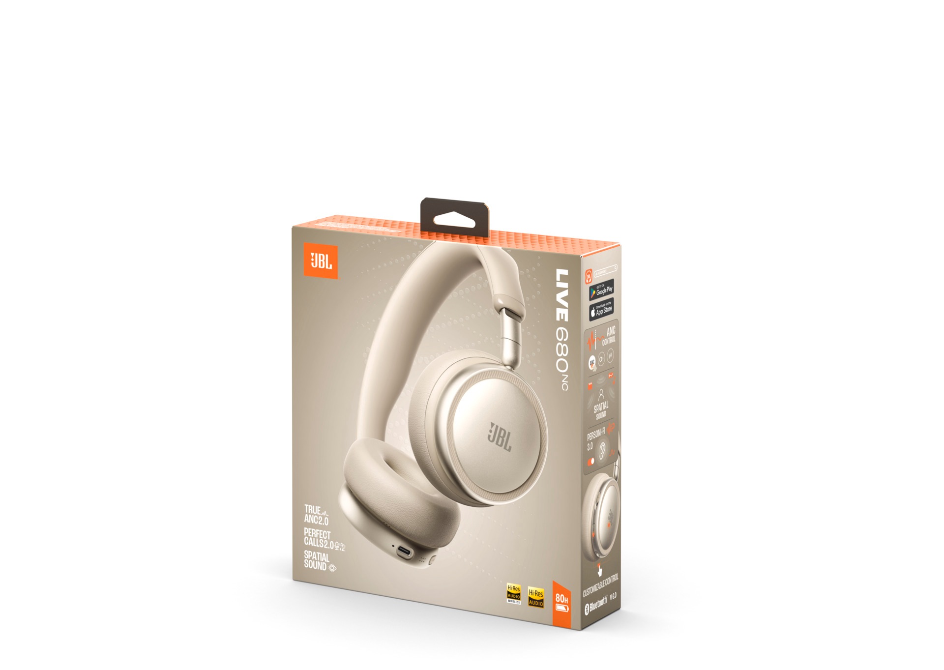 JBL On-Ear-Kopfhörer »LIVE 680NC« A2DP Bluetooth Active Noise Cancelling (ANC) | Freisprechfunktion | Wireless-Audio-Streaming Kabelloser On-Ear-Kopfhörer mit Noise-Cancelling