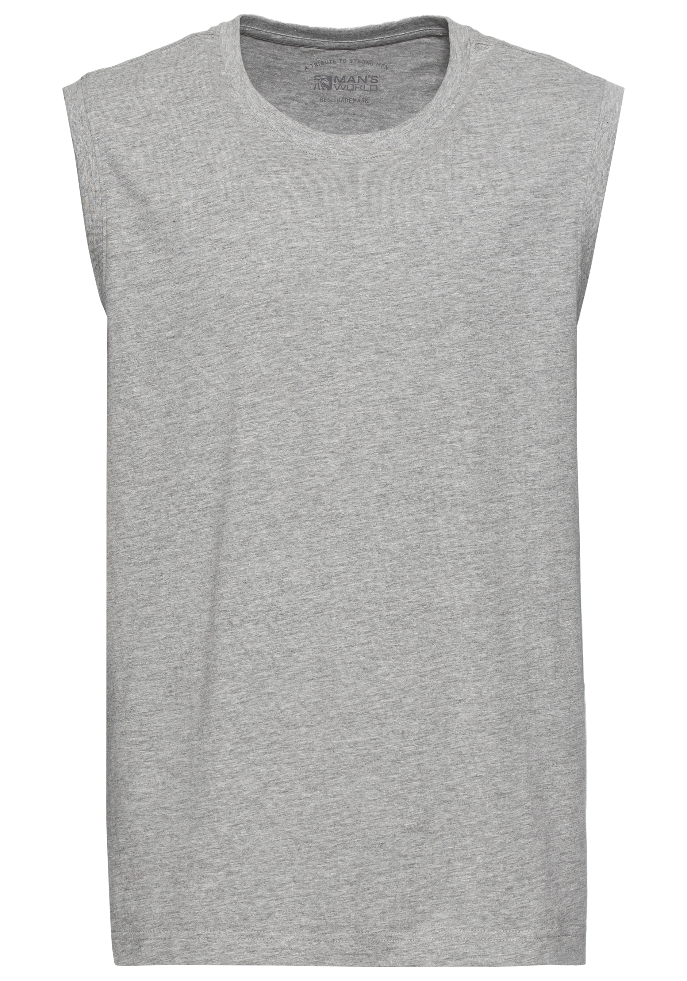 Man's World Muscleshirt, (Packung, 3 tlg., 3er-Pack), ärmellos, Basic-Stil, unifarben, Rundhalsausschnitt