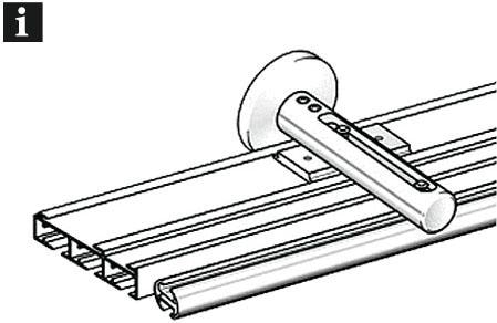 GARDINIA Gardinenstangenhalter »Wandträger 3-läufig«, (1 St.), Serie Flächenvorhang-Technik Atlanta 3-läufig