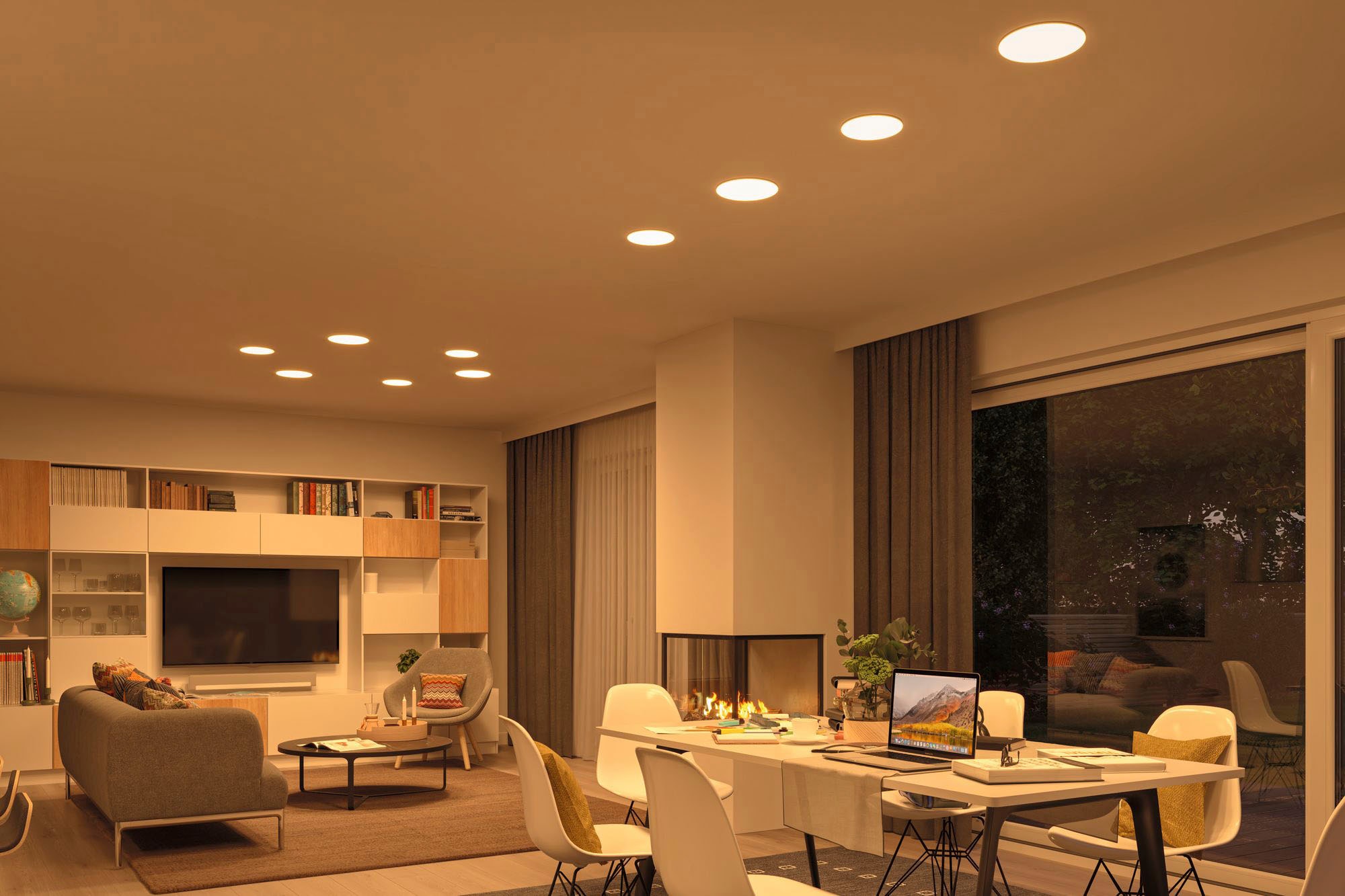 Paulmann LED Einbauleuchte »VariFit LED Einbaupanel Veluna Edge IP44 rund 90mm 450lm 3000K Weiß«, 1 flammig, VariFit LED Einbaupanel Veluna Edge IP44 rund 90mm 450lm 3000K Weiß