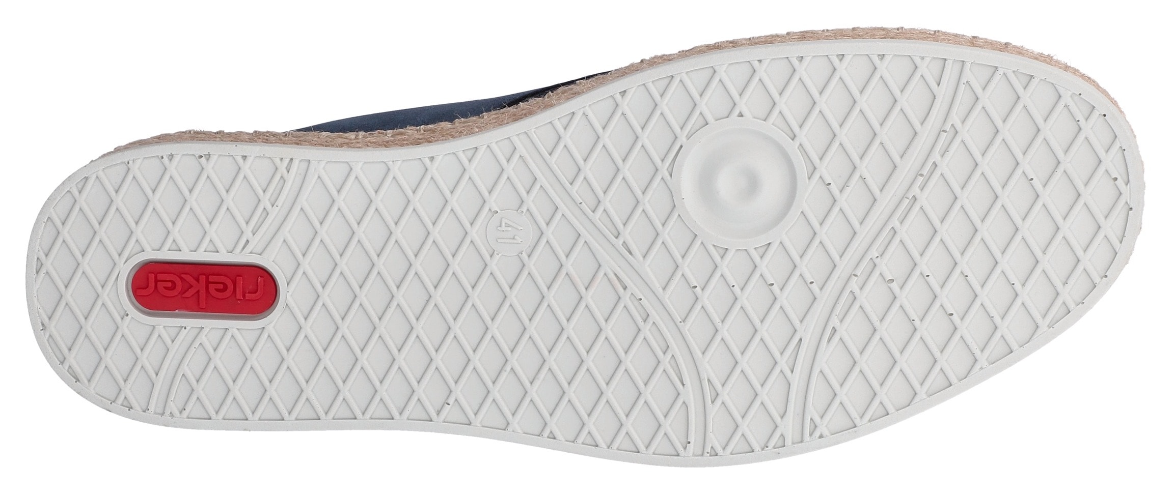 Rieker Schnürschuh  Halbschuh, Sneaker, Schnürer mit Bastumrahmung an der Laufsohle