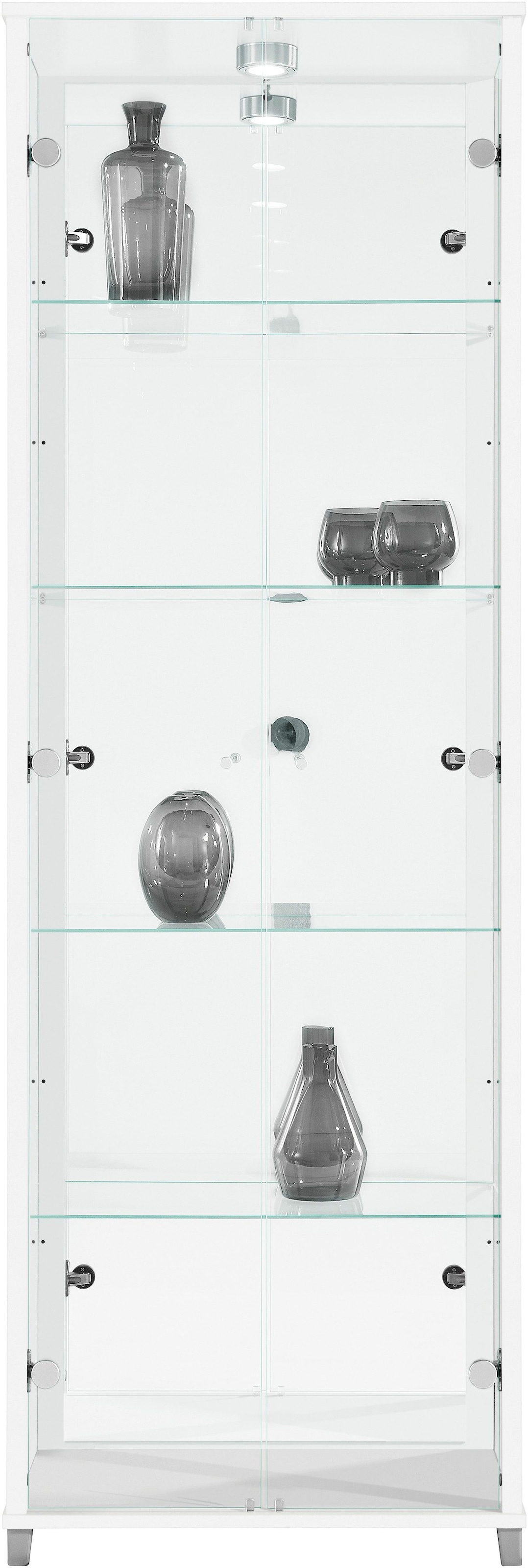 fif möbel Vitrine »OPTIMA«, Standvitrine, Vitrinenschrank, Glasvitrine, Sammlervitrine, LED