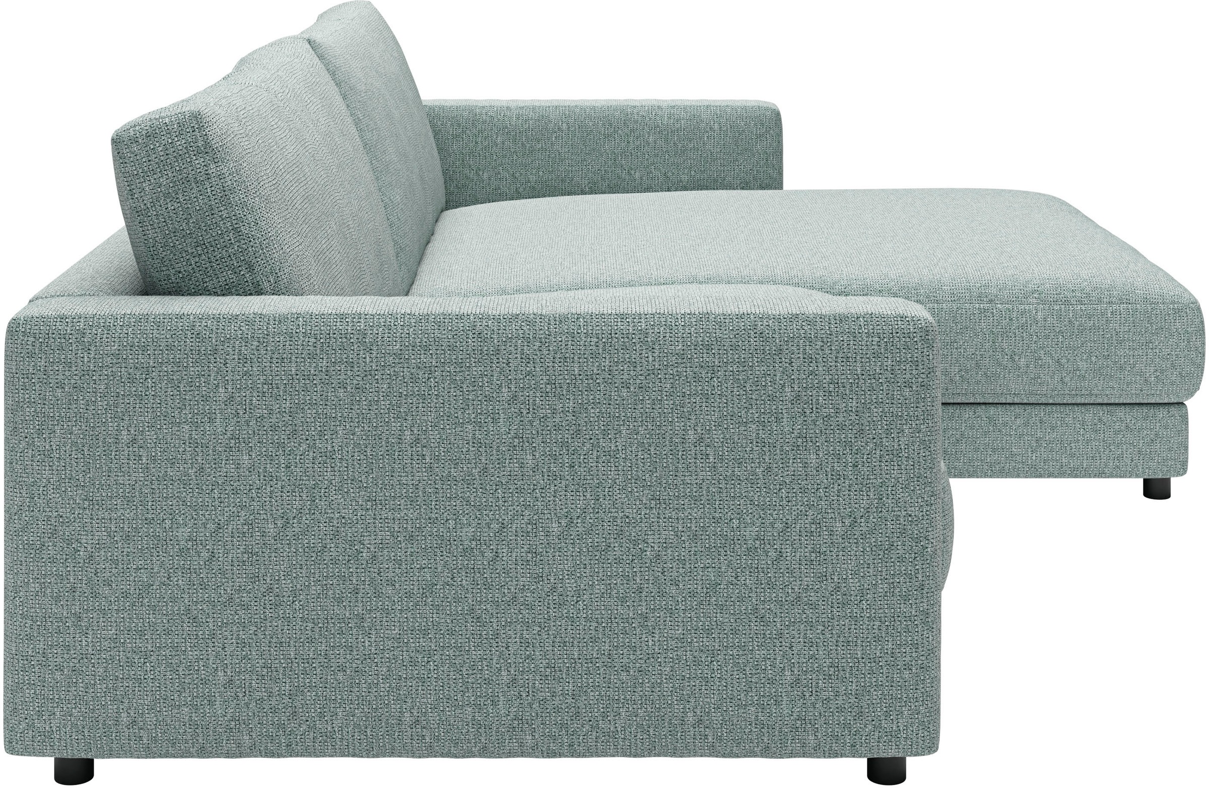 Home affaire Ecksofa »Ecksofa Jiro, L-Form, große Sitztiefe, Breite 265 cm« lose Sitz- & Rückenkissen, weicher Polsteraufbau, komfortabel & modern