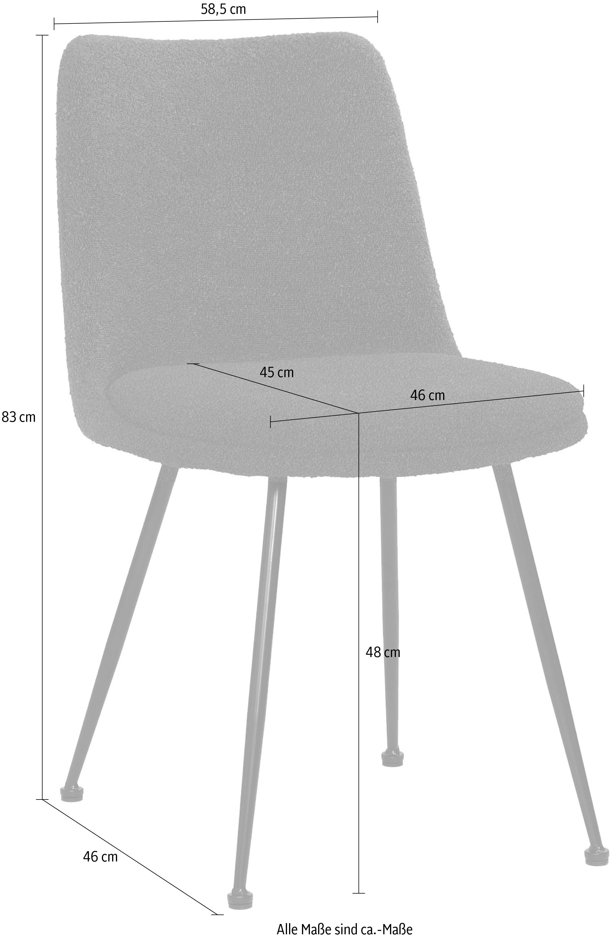 SIT 4-Fußstuhl, (Set), 2 St., Bouclé, Oeko-Tex zertifiziert