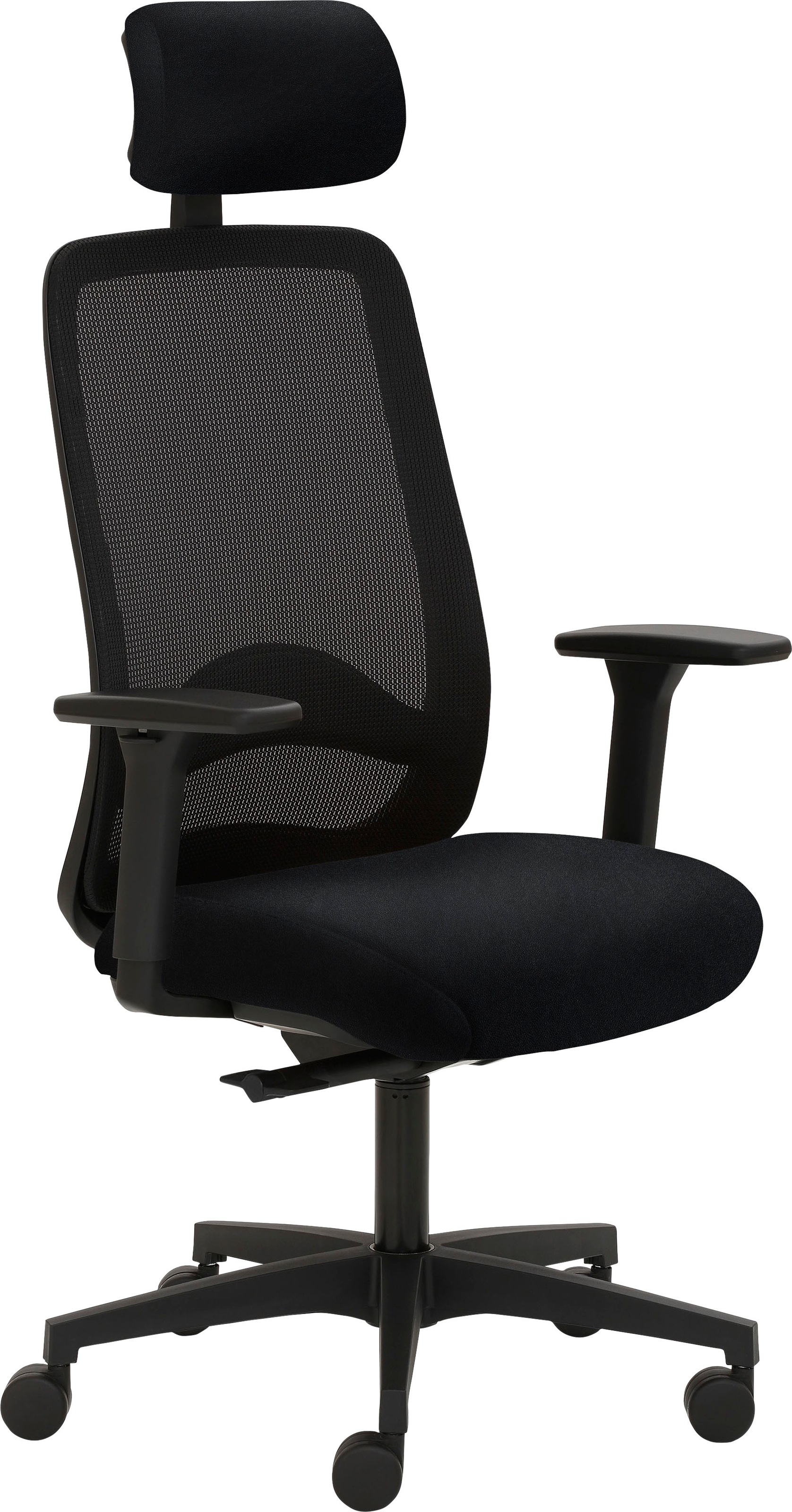 Mayer Sitzmöbel, Bürostuhl »myTRITON« () 1 Stk., Schwarz + Schwarz, Leder, B/H/T: 70 cm, Schwarz + Schwarz