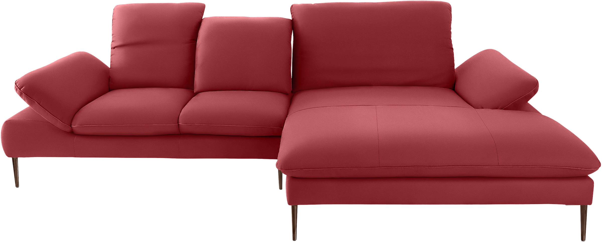 W.SCHILLIG Ecksofa »enjoy&MORE, Designsofa, bequem, zeitlos und elegant, L-Form«, Sitztiefenverstellung, Füße bronze pulverbeschichtet, Breite 310 cm