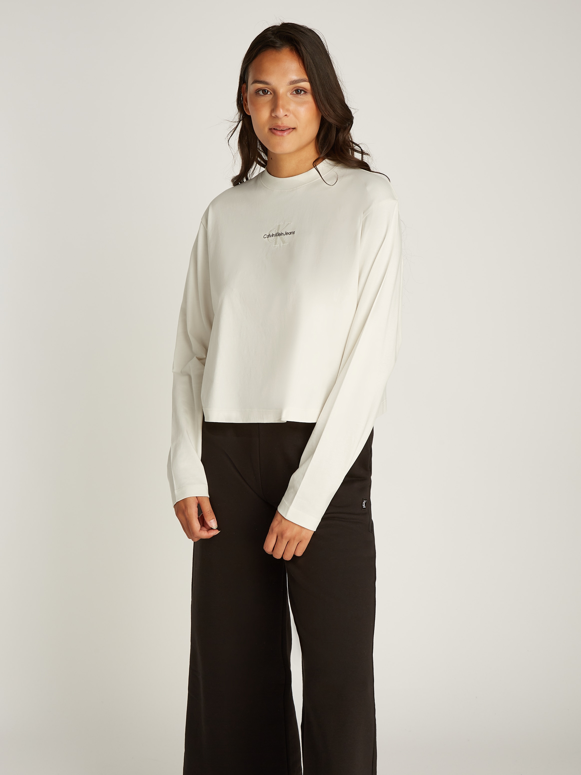 Langarmshirt »MONOLOGO LOOSE LS TEE«, mit Logostickerei