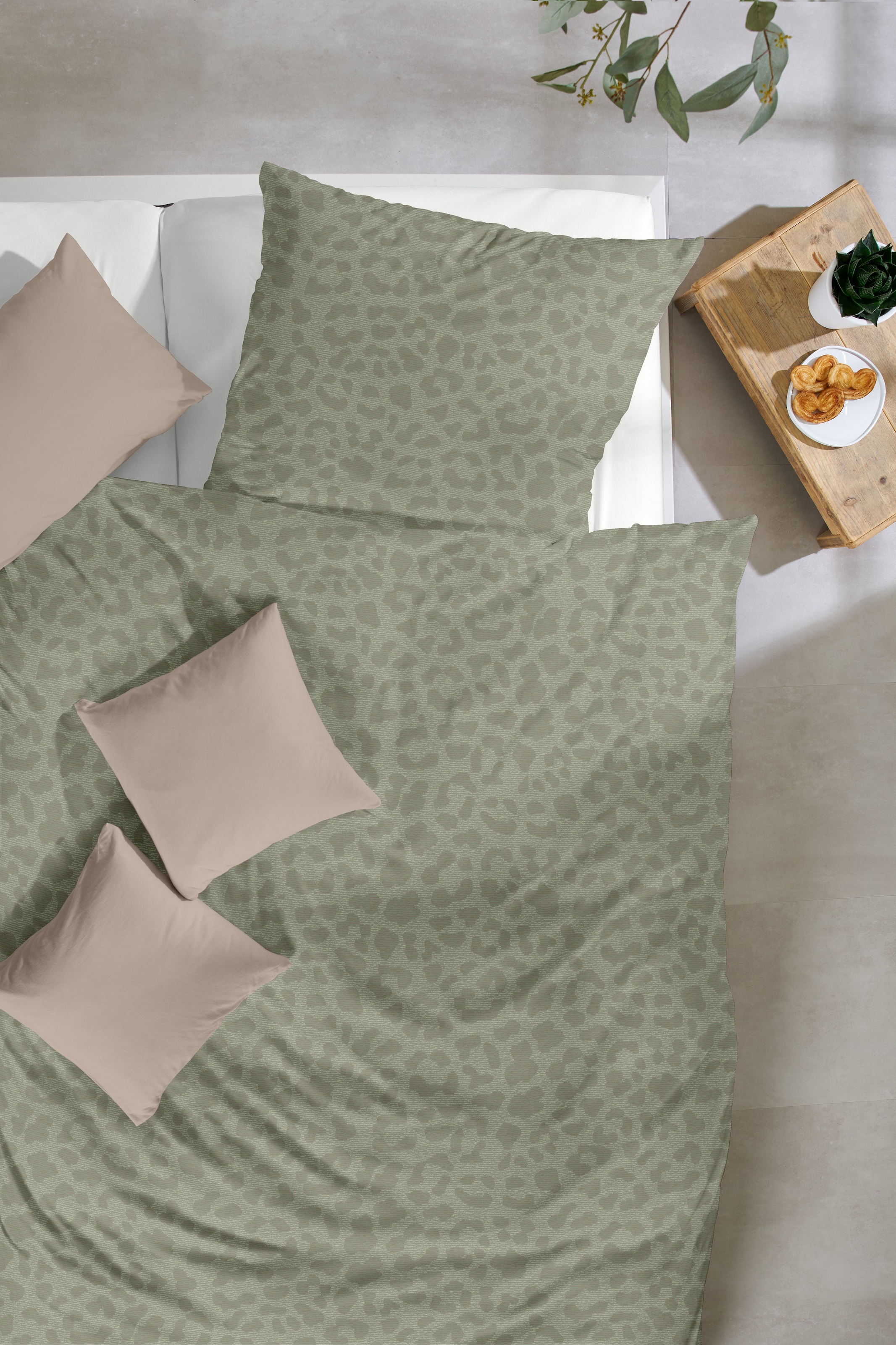 Primera Bettwäsche »Biber-Bettwäsche Leo« 2 Stk. tlg. mit dezentem Leo-Design