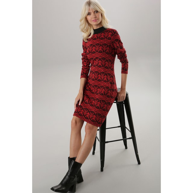 Jerseykleid, ♕ Retro-Muster mit Aniston SELECTED bei