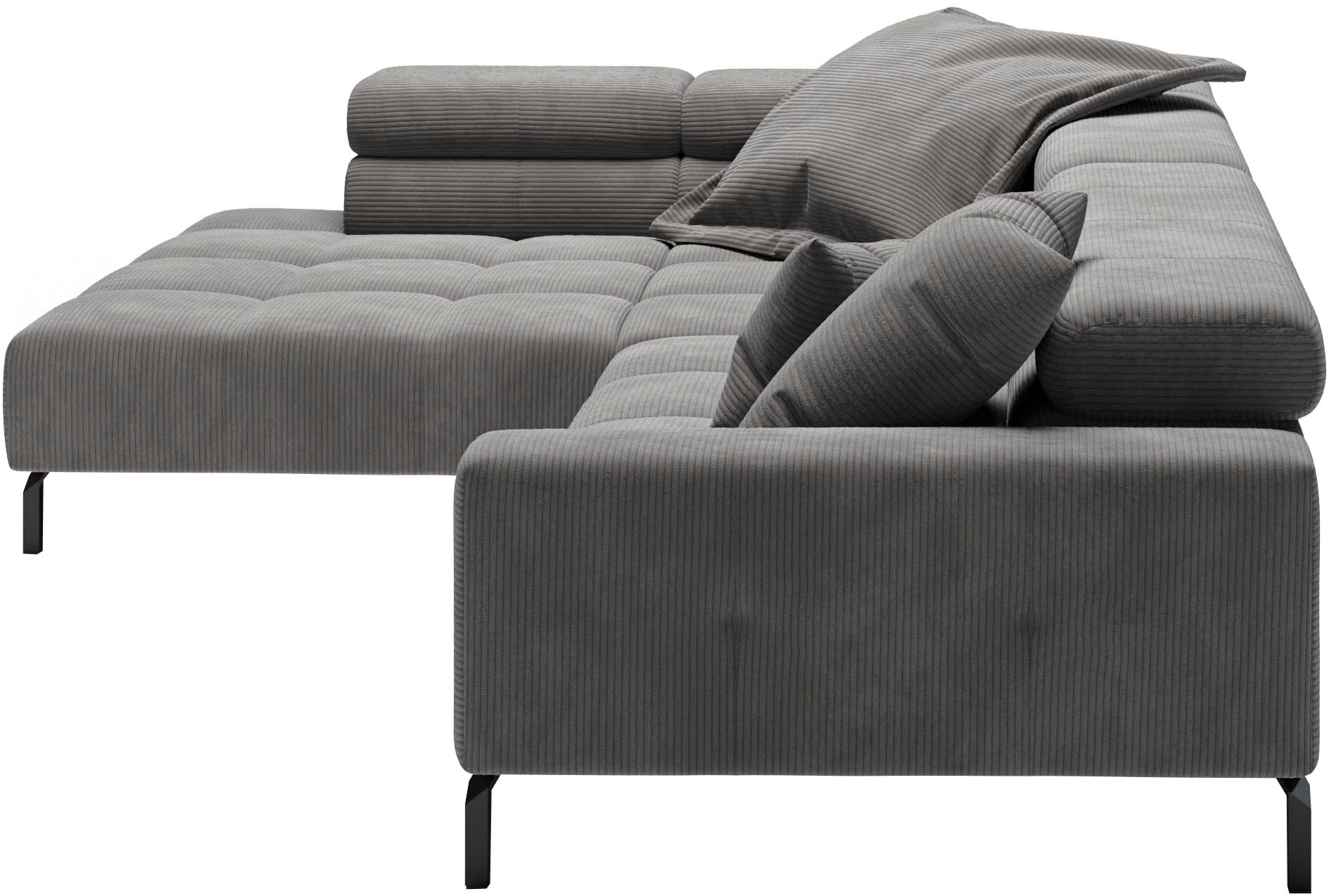 Places of Style Ecksofa »Cleveland, L-Form, incl. Kopfteilverstellung, Breite 311 cm«, wahlweise elektrischer Sitzvorzug