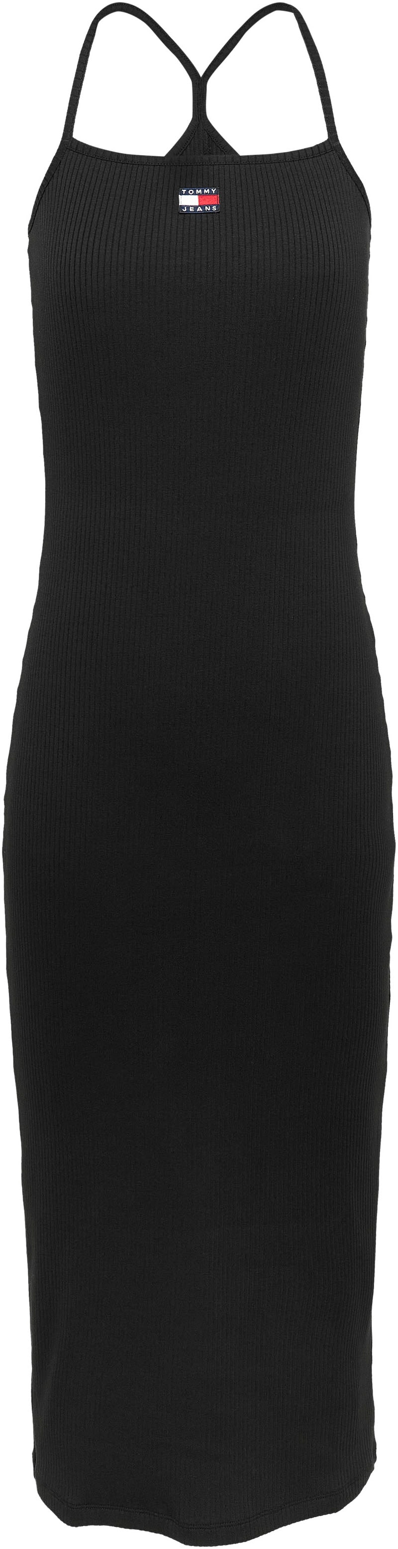 Tommy Jeans Jerseykleid »TJW STRAPPY BADGE RIB DRESS«, mit Trägern, Rippware, Tommy Jeans Logo-Badge