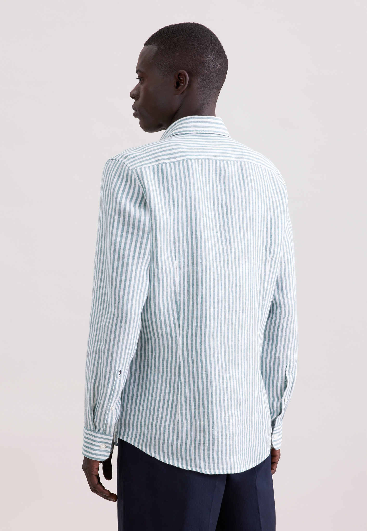 seidensticker Leinenhemd »Schwarze Rose« Slim 1/1 Kentkragen Gestreift